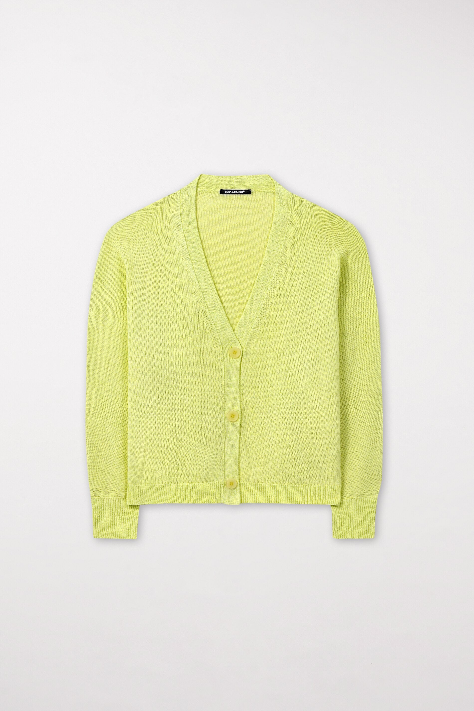 Cardigan in Parallelo-Optik - lime - Standard | Artikel Front