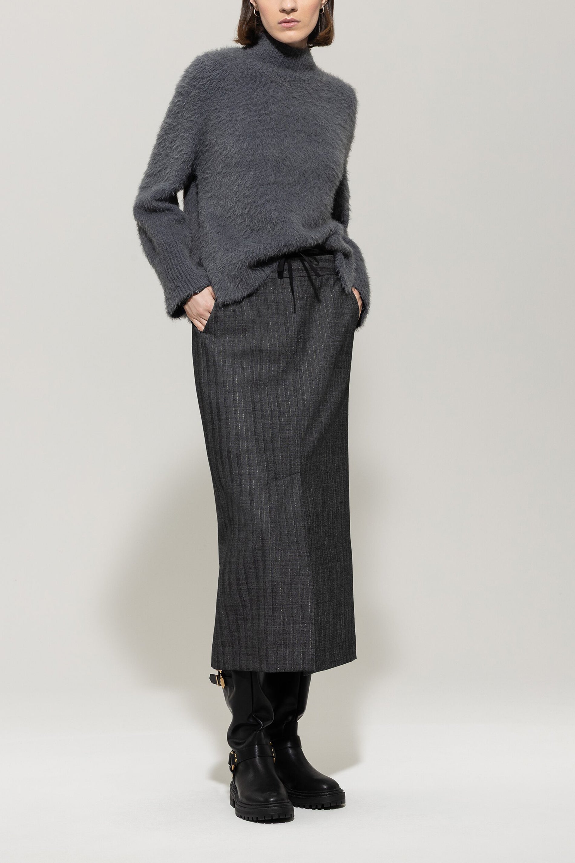 Pencil skirt with pinstripes - multi - Standard