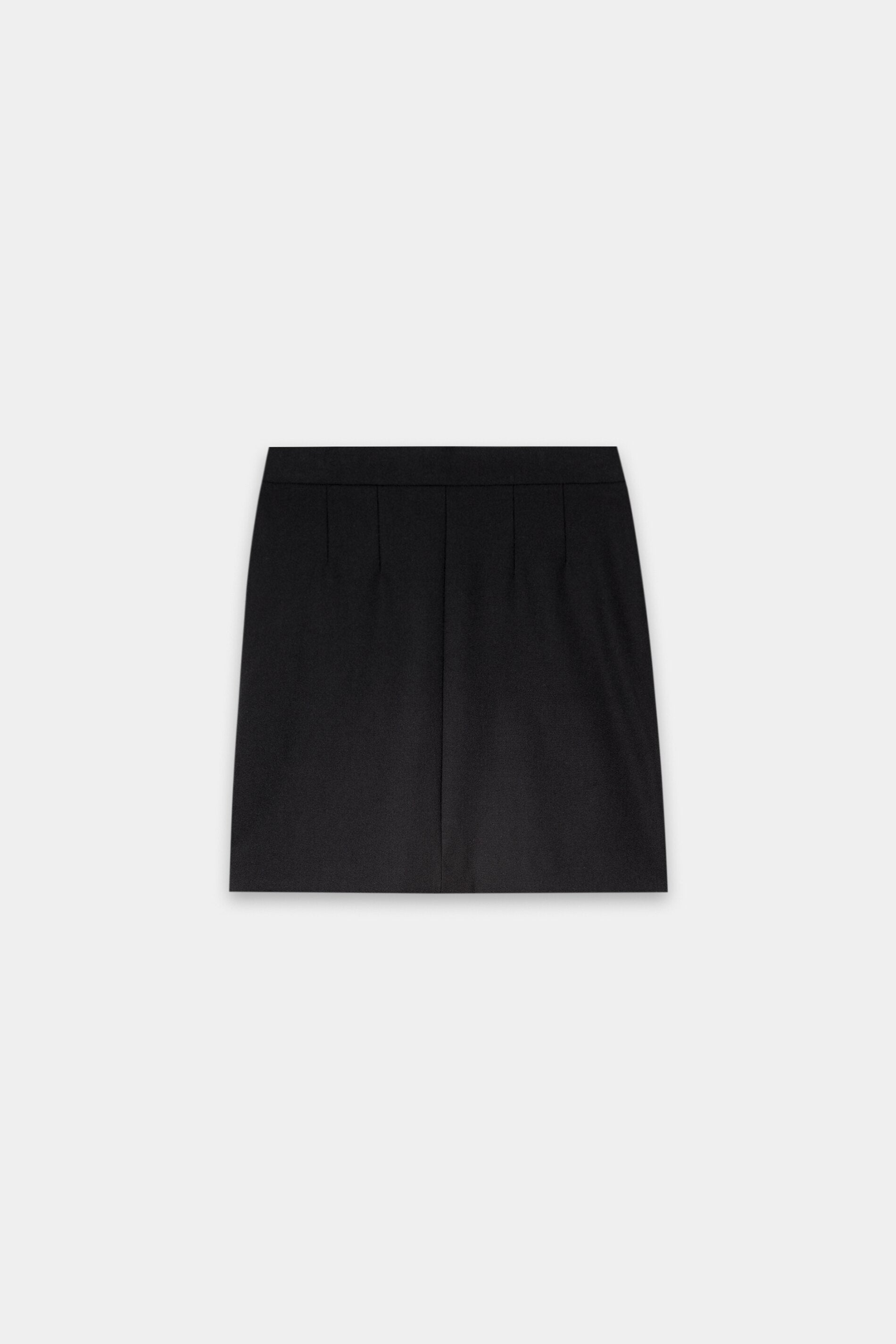 Mini skirt in wrap look - black - Standard