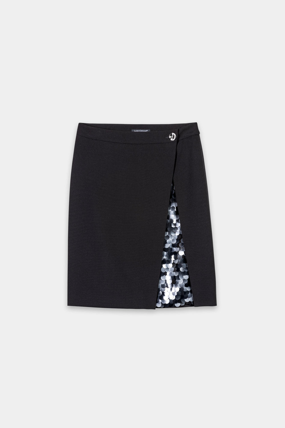 Mini jupe portefeuille - black - version longue