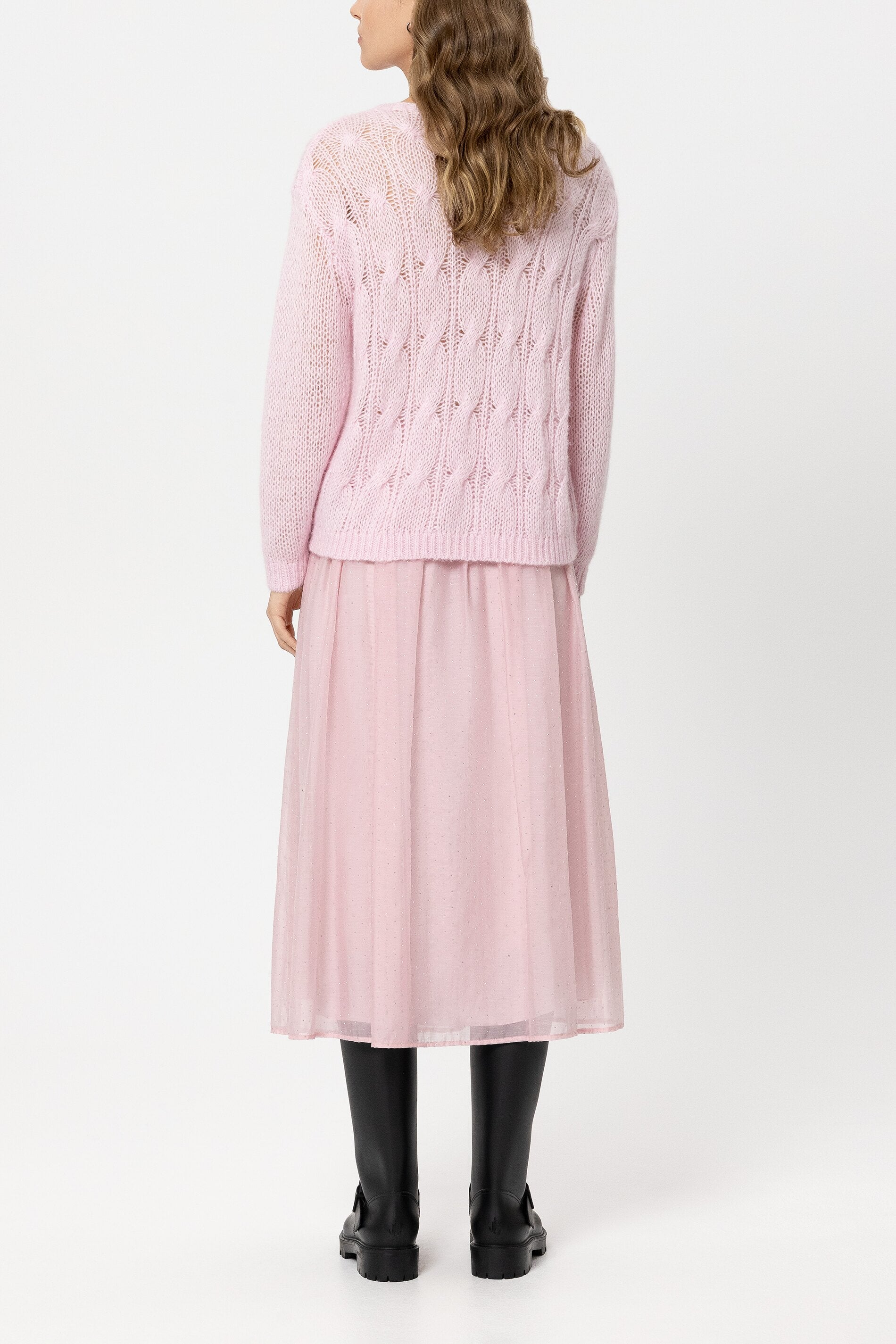 Rock mit Glitzersteinen - creamy blush - Standard | Model Rück