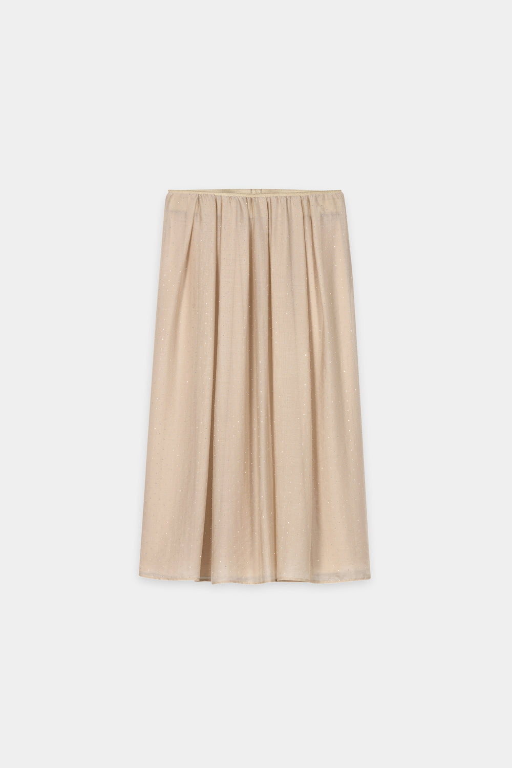 Skirt with rhinestones - soft camel - Standard