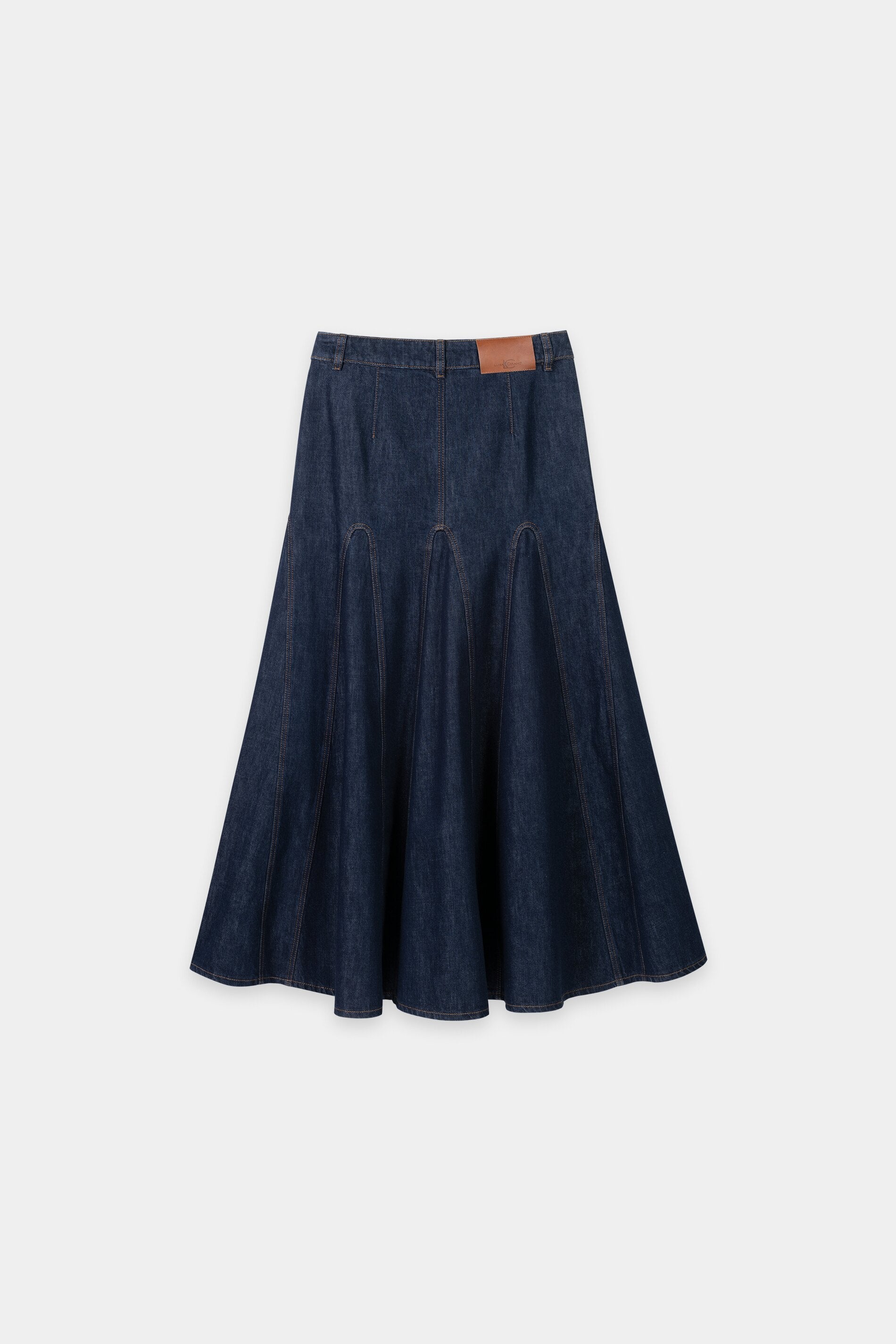 Denim godet skirt - denim blue - Standard