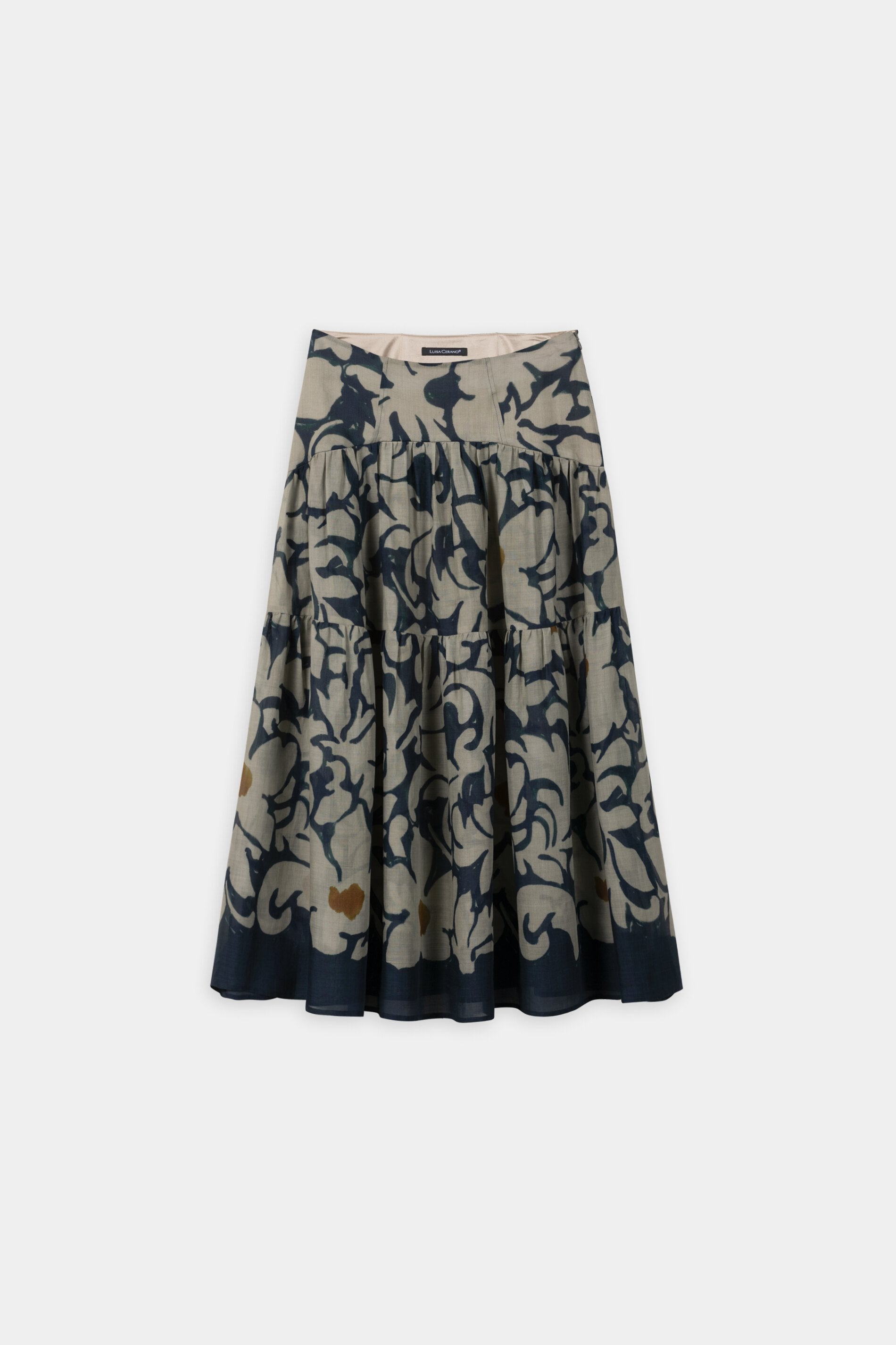 Maxi-Rock mit Flower-Print - tinted blue / multi - Standard | Artikel Front