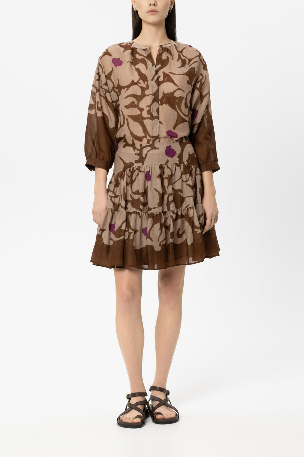 Mini-Rock mit Flower-Print - light terracotta / multi - Standard