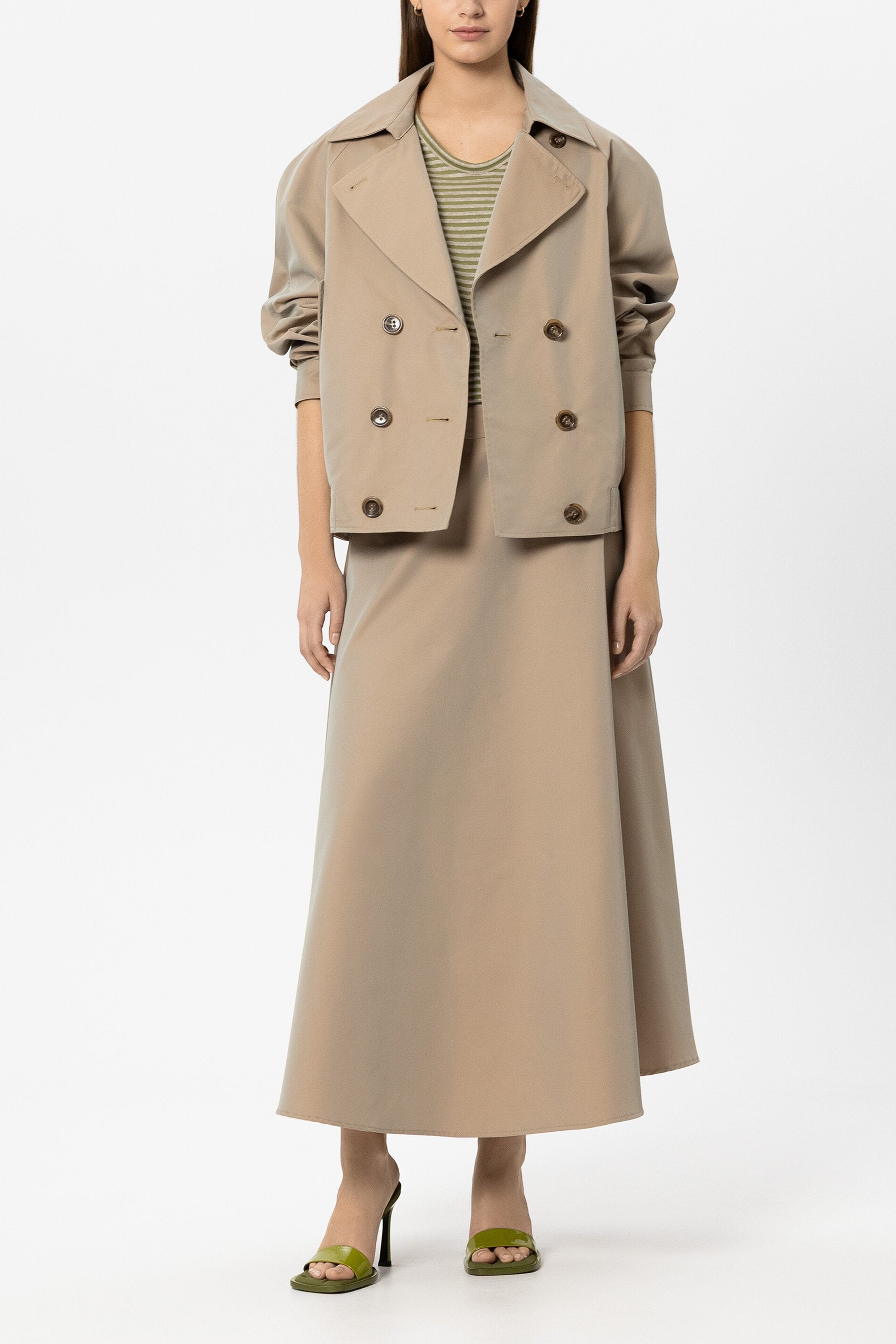 Rock in A-Linie - sand - Standard | Model Front