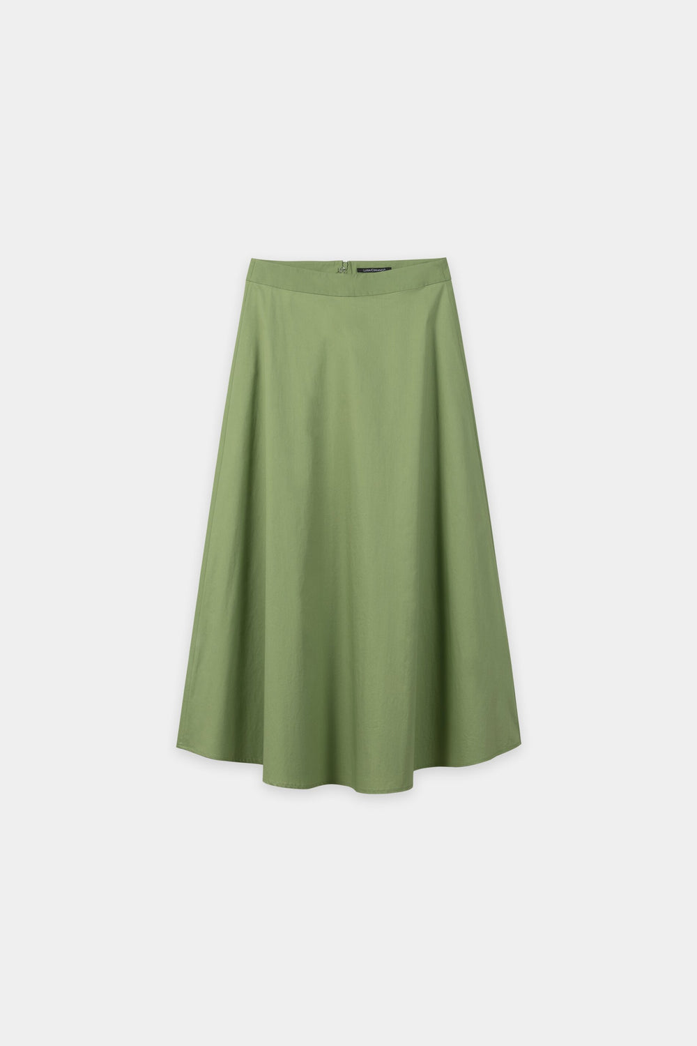 Gabardine skirt in A-line - moss green - Standard
