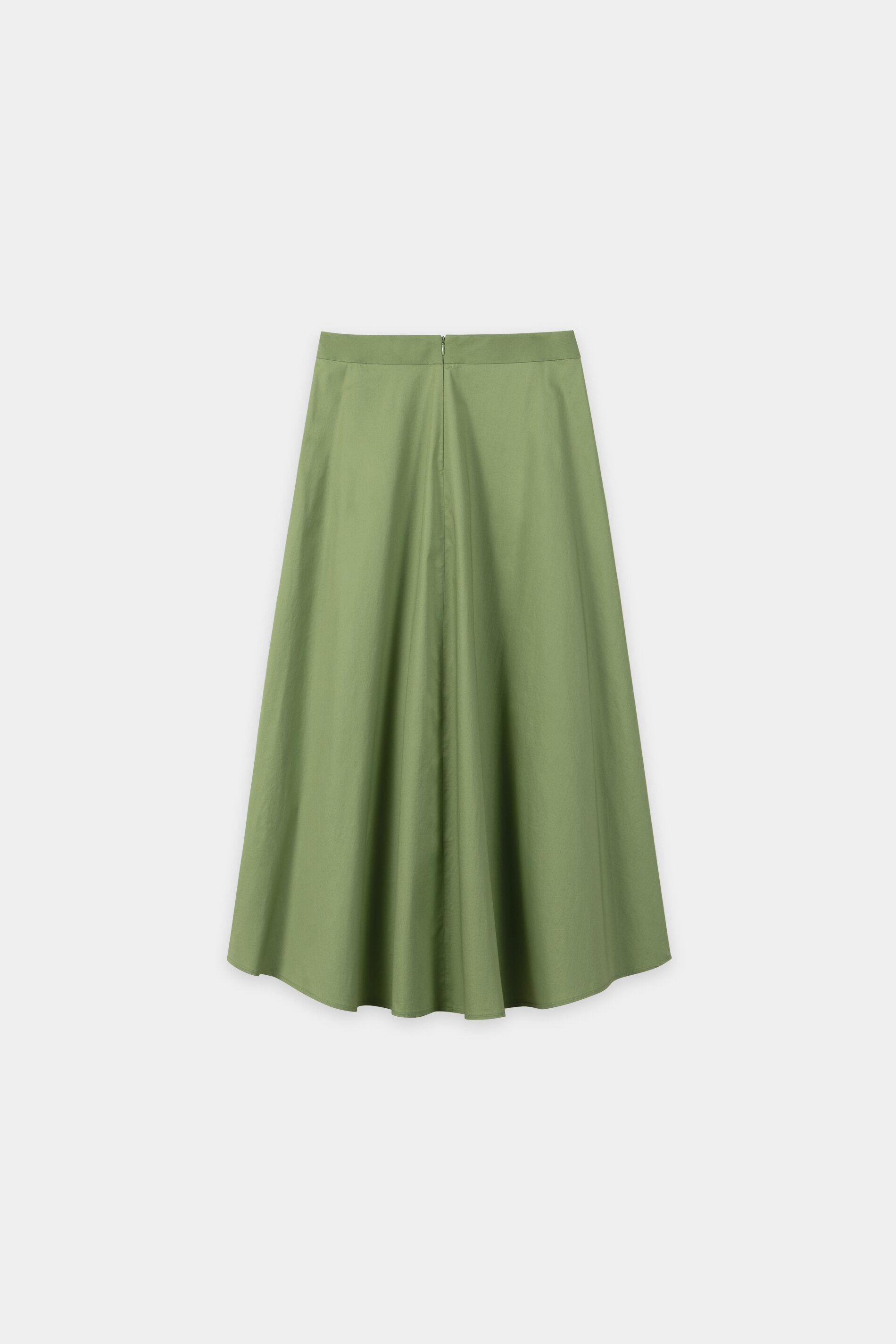 Gabardine skirt in A-line - moss green - Standard