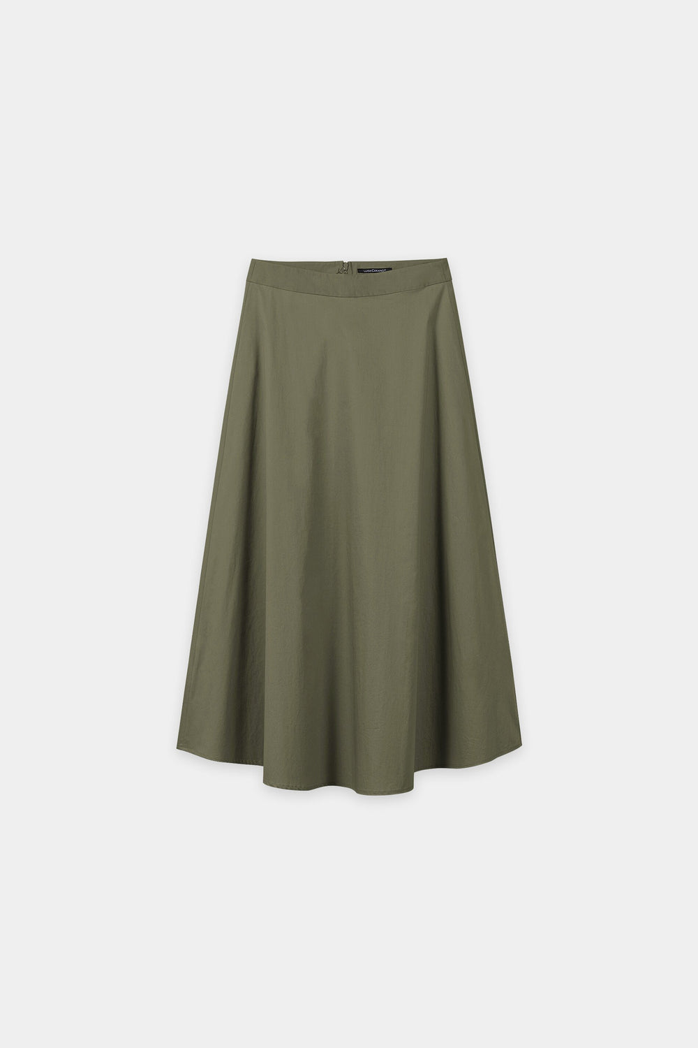 Gabardine skirt in A-line - khaki - Standard