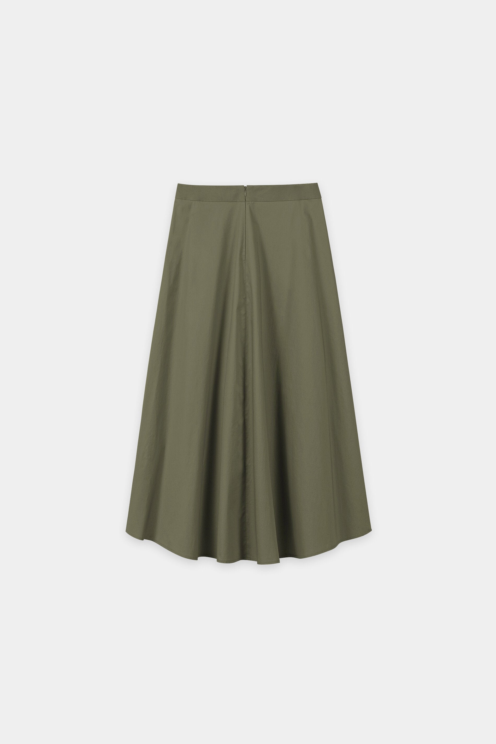 Gabardine skirt in A-line - khaki - Standard