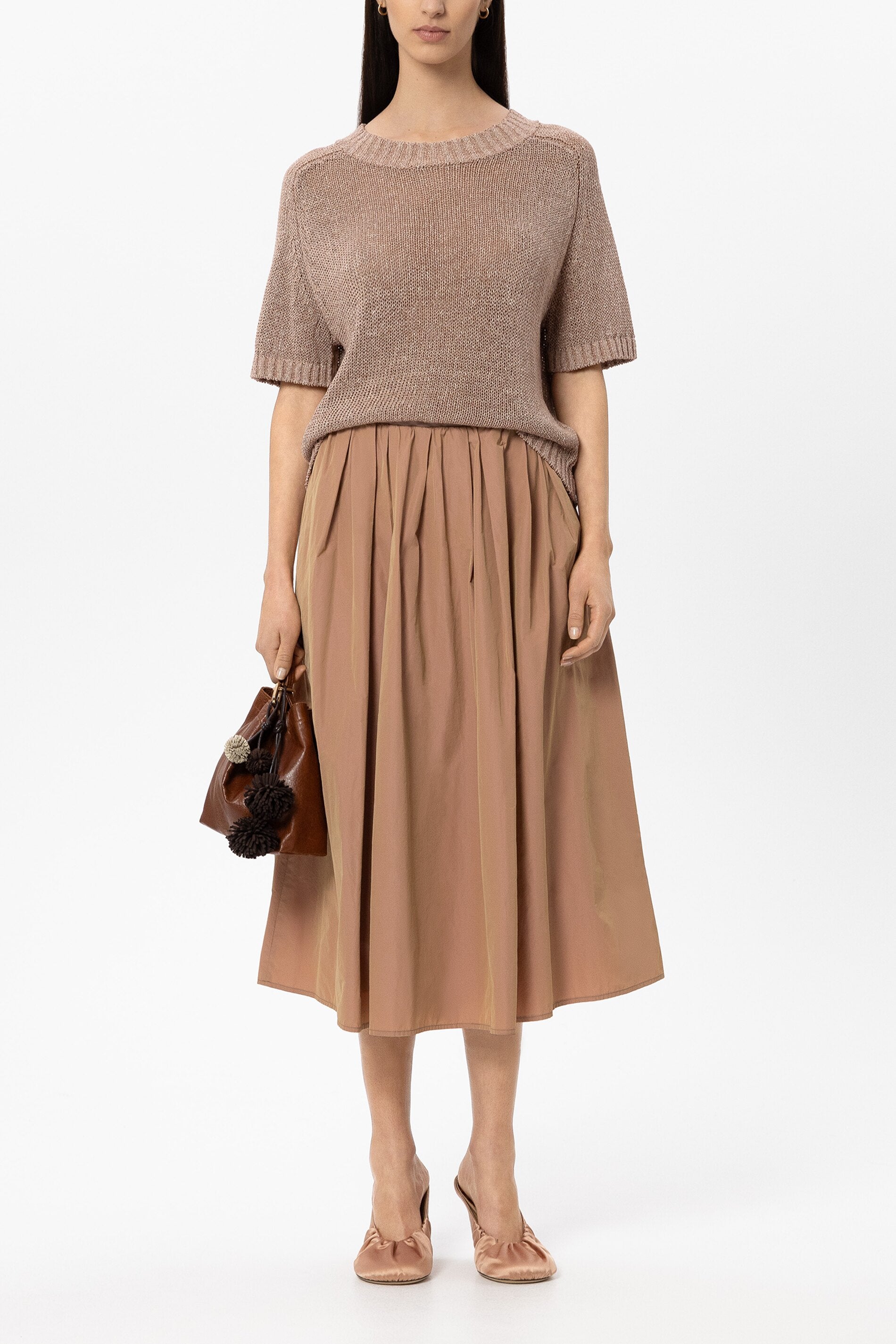 Taft-Rock - nude changeant - Standard | Model Front