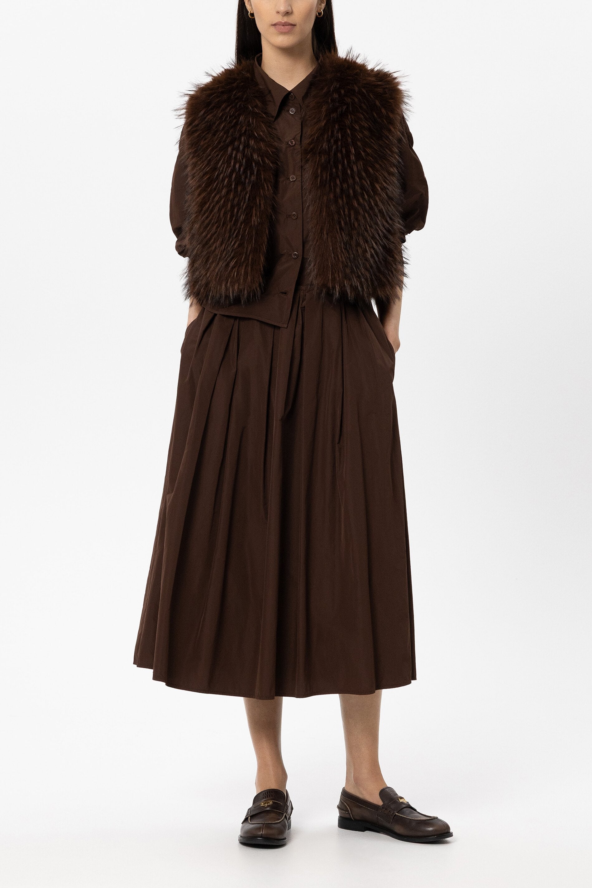 Taft-Rock - marone - Standard | Model Front