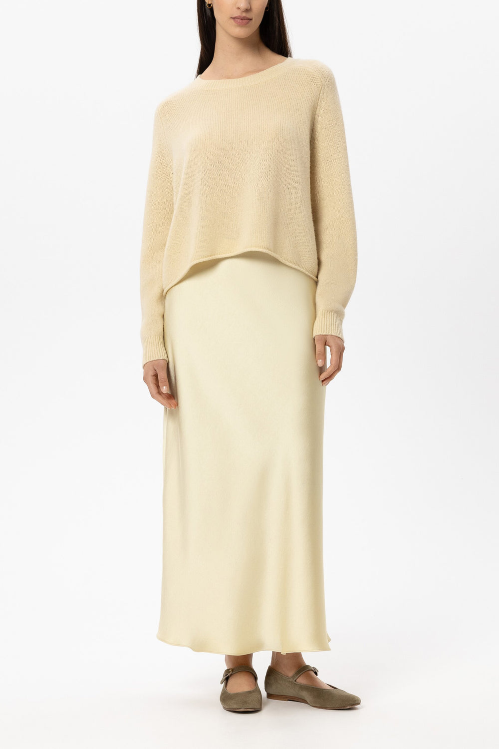 Jupe en satin - jaune beurre - Standard