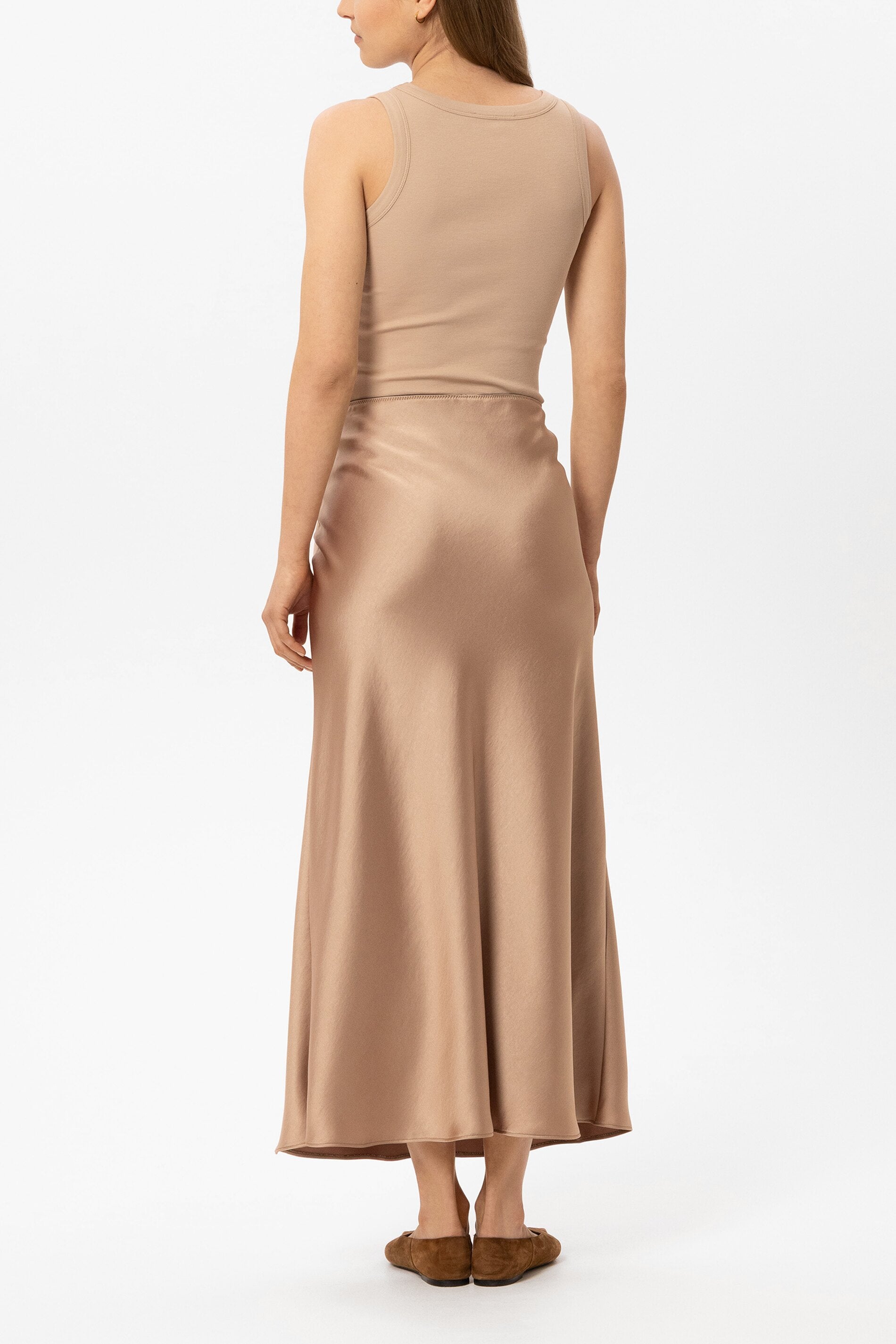 Satin-Rock - nude - Standard | Model Rück