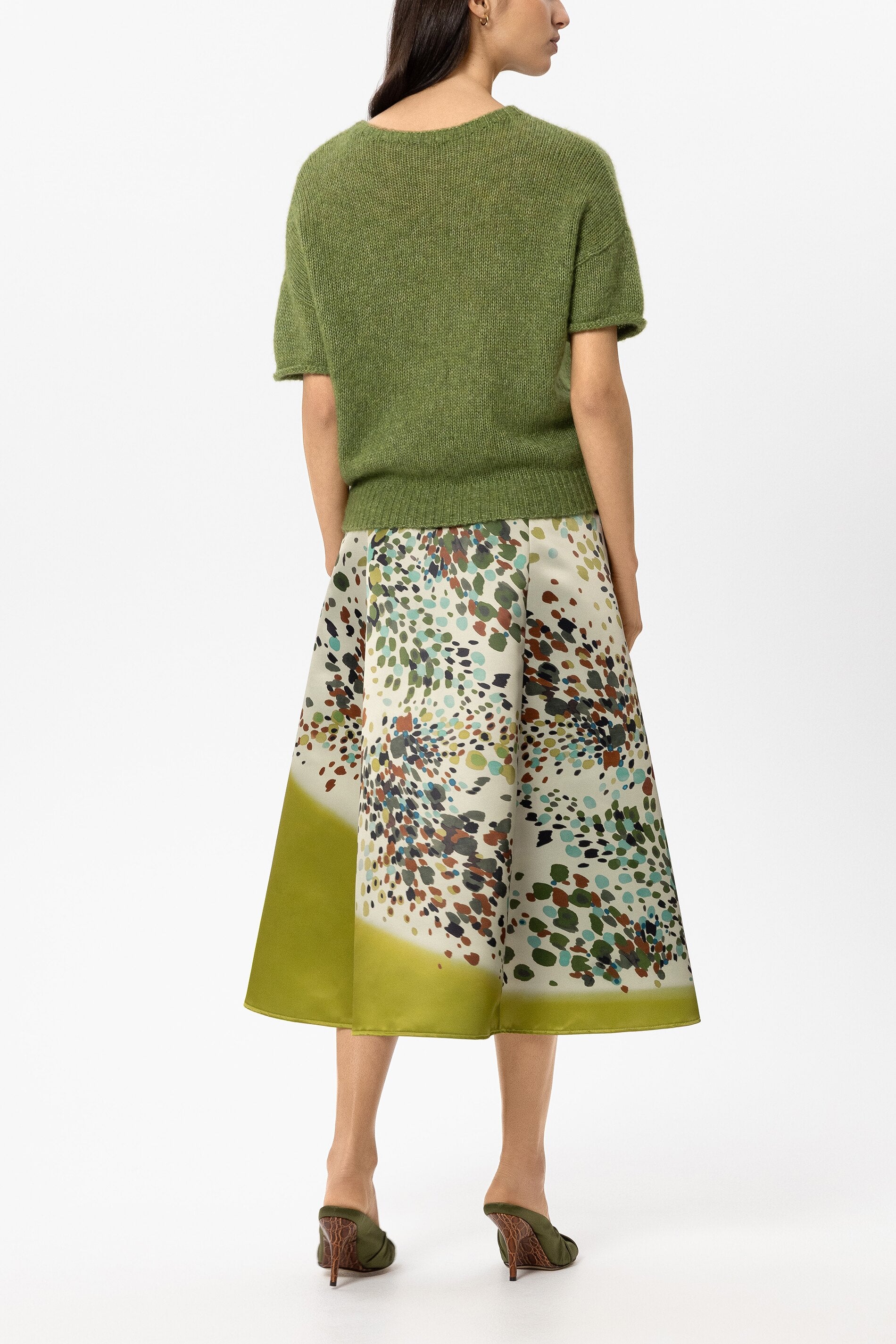 Midi-Rock mit Print - multi - Standard | Model Rück