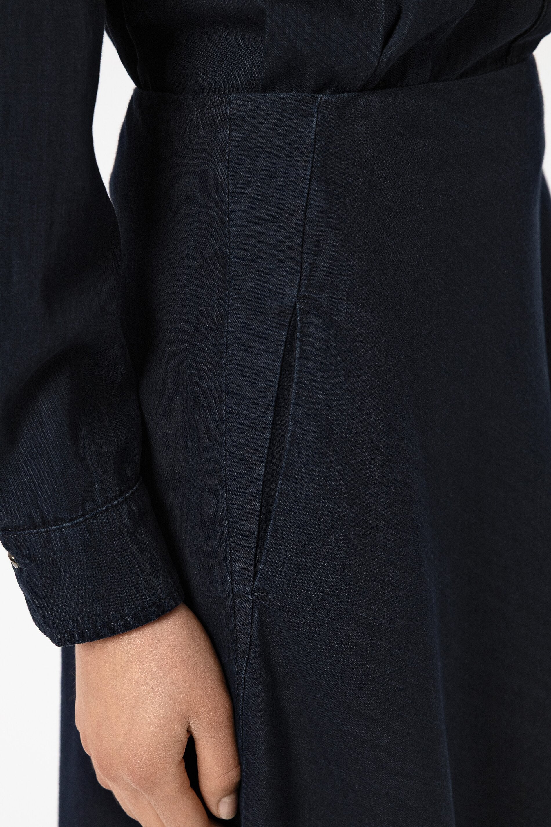 Denim-Rock in A-Linie - washed denim blue - Standard | Model Detail