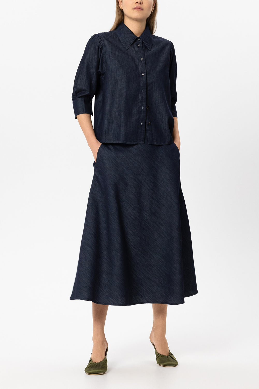 Denim-Rock in A-Linie - denim blue - Standard