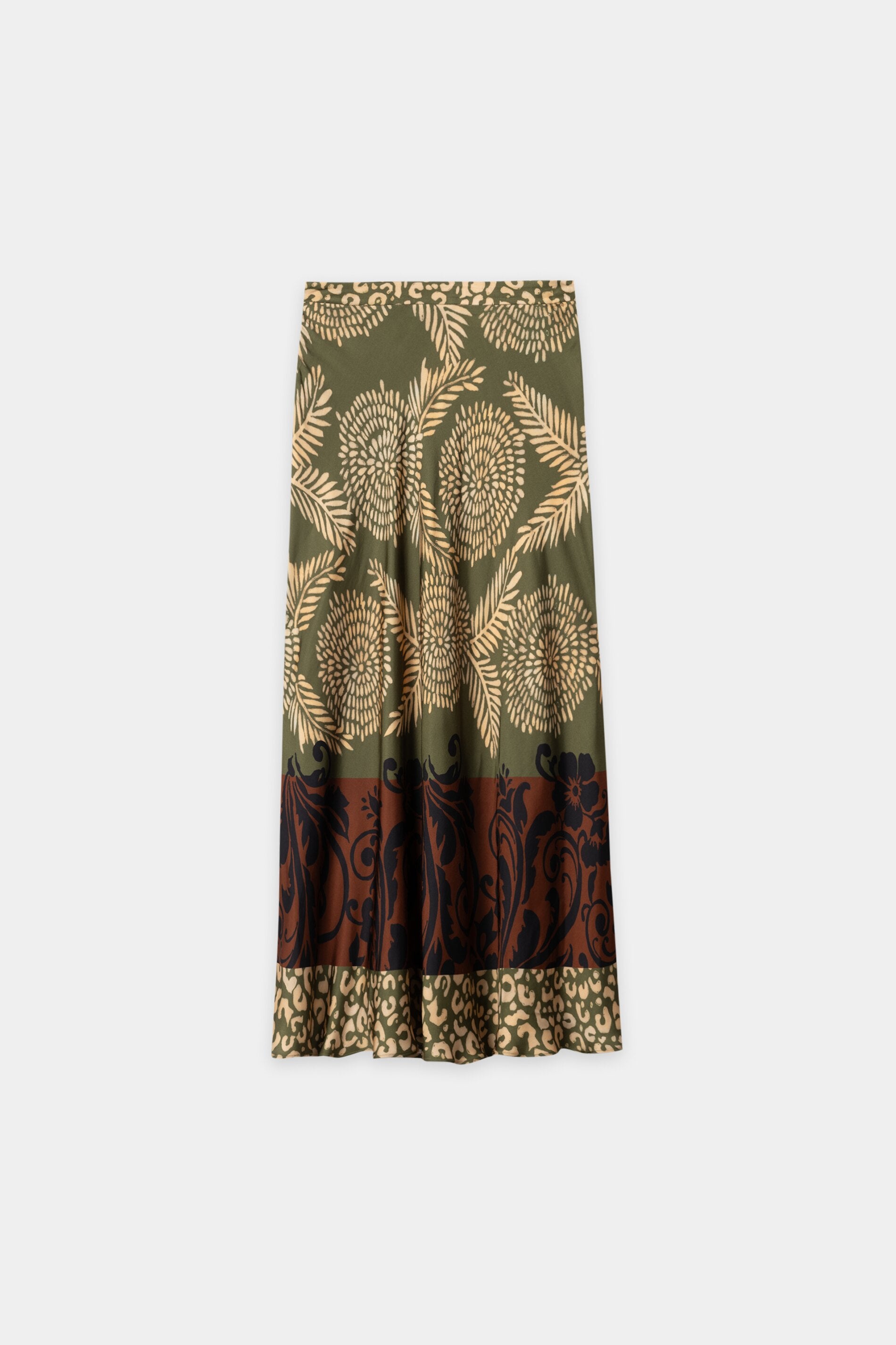 Maxi-Rock mit Leaf-Print - multi - Standard | Artikel Rück