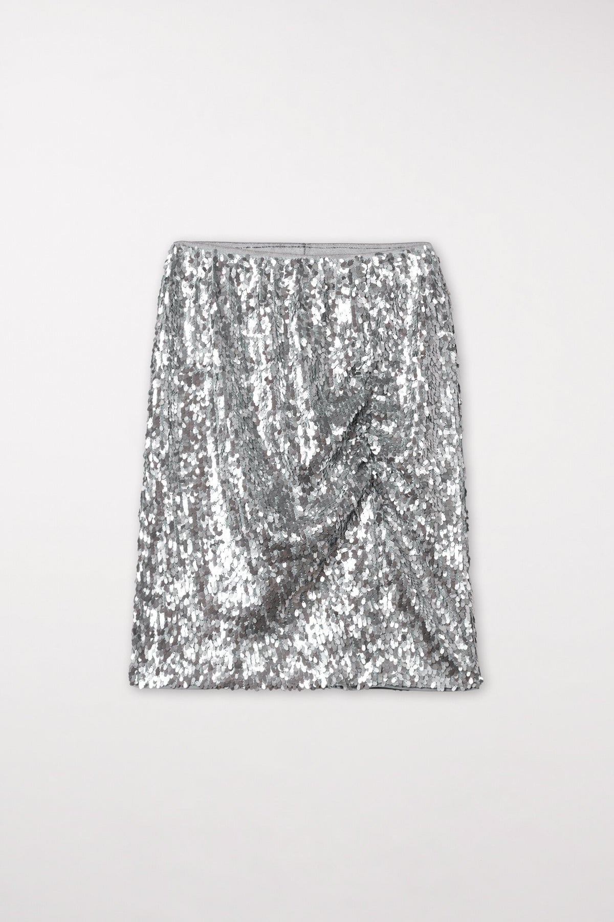 Pailletten-Minirock - the macro silver sequins - Standard | Artikel Front