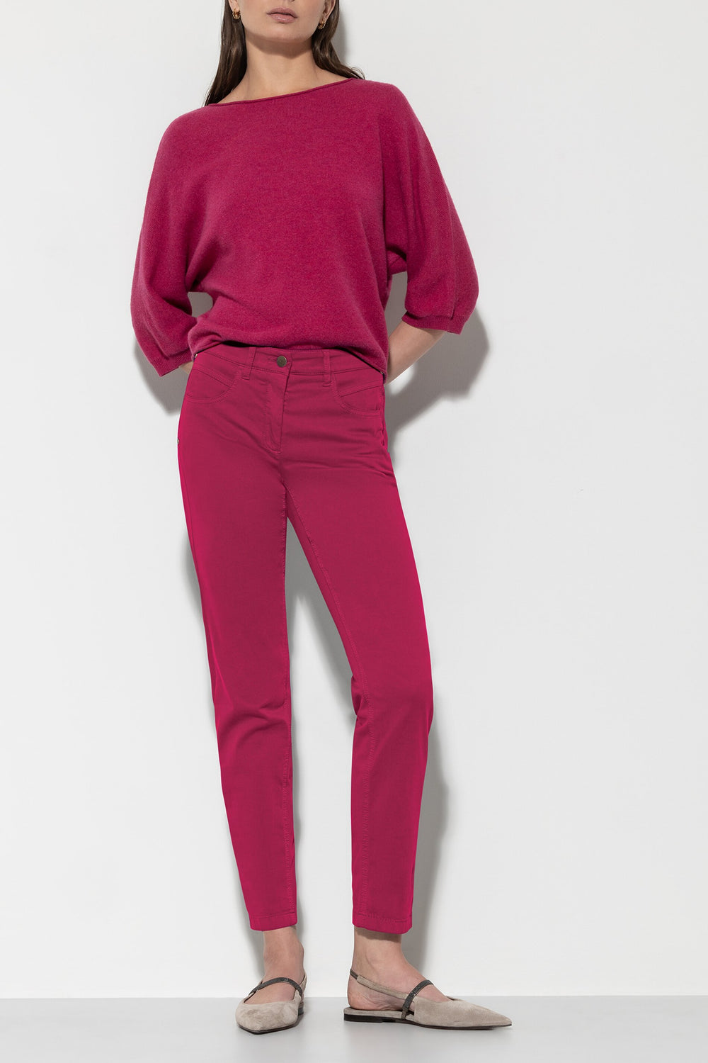 High-Stretch-Colour-Denim - berry pink - Standard