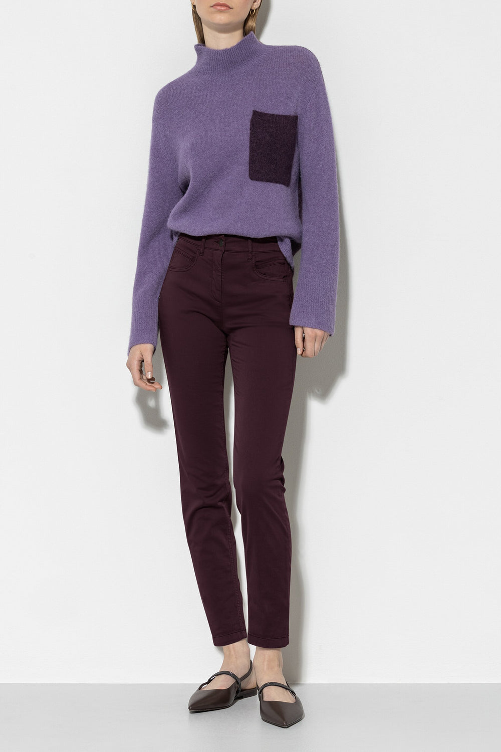 High-Stretch-Colour-Denim - burgundy - Standard