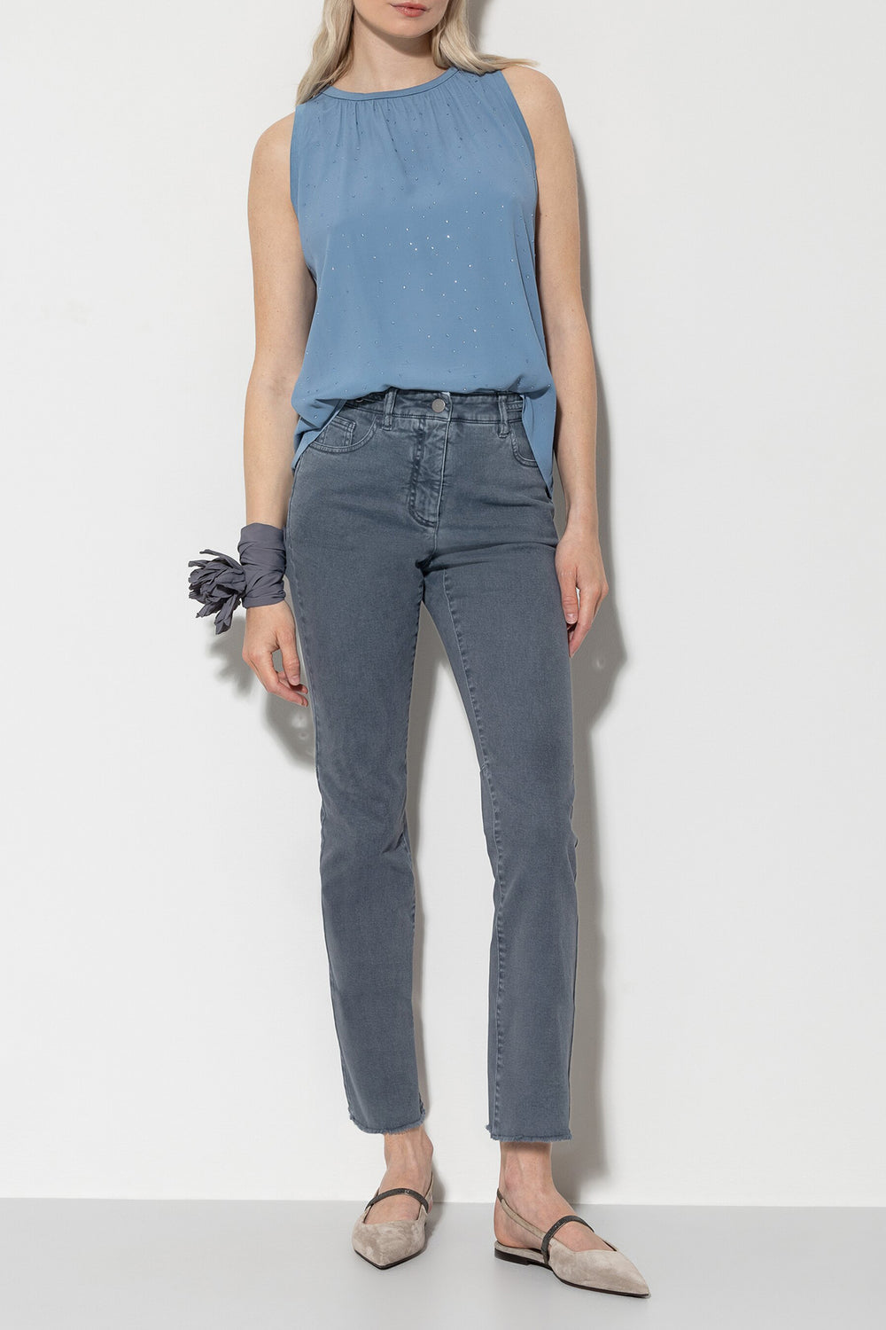 Authentic-Twill-Denim - greyish blue - Standard