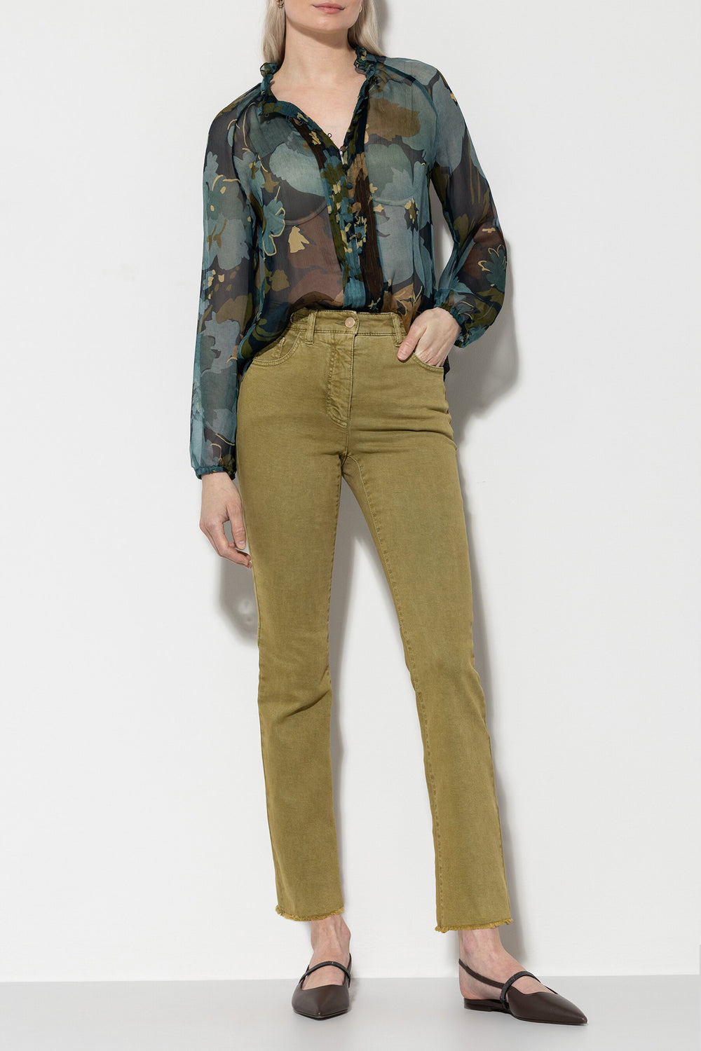 Authentic-Twill-Denim - moss green - Standard