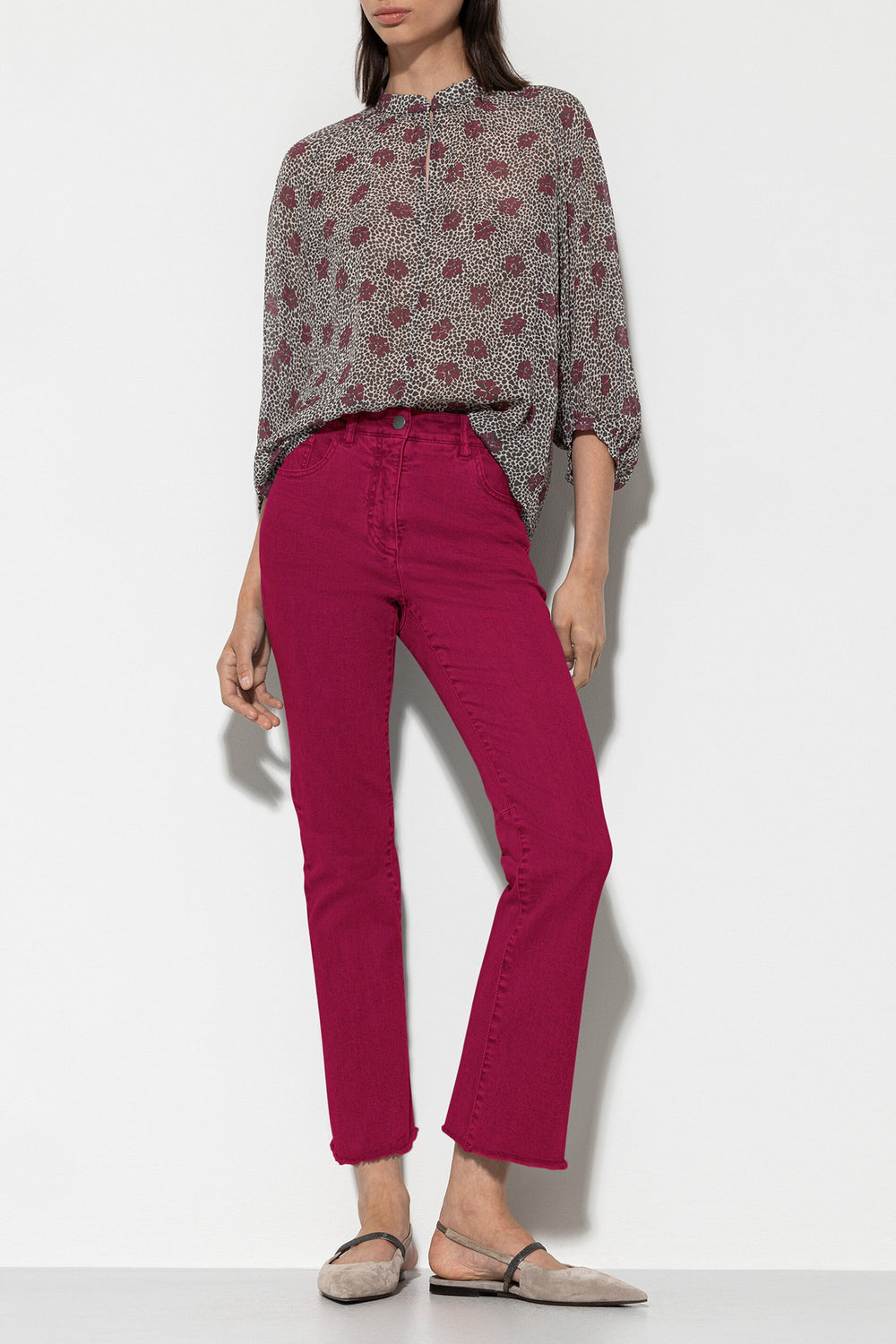 Authentic-Twill-Denim - berry pink - Standard