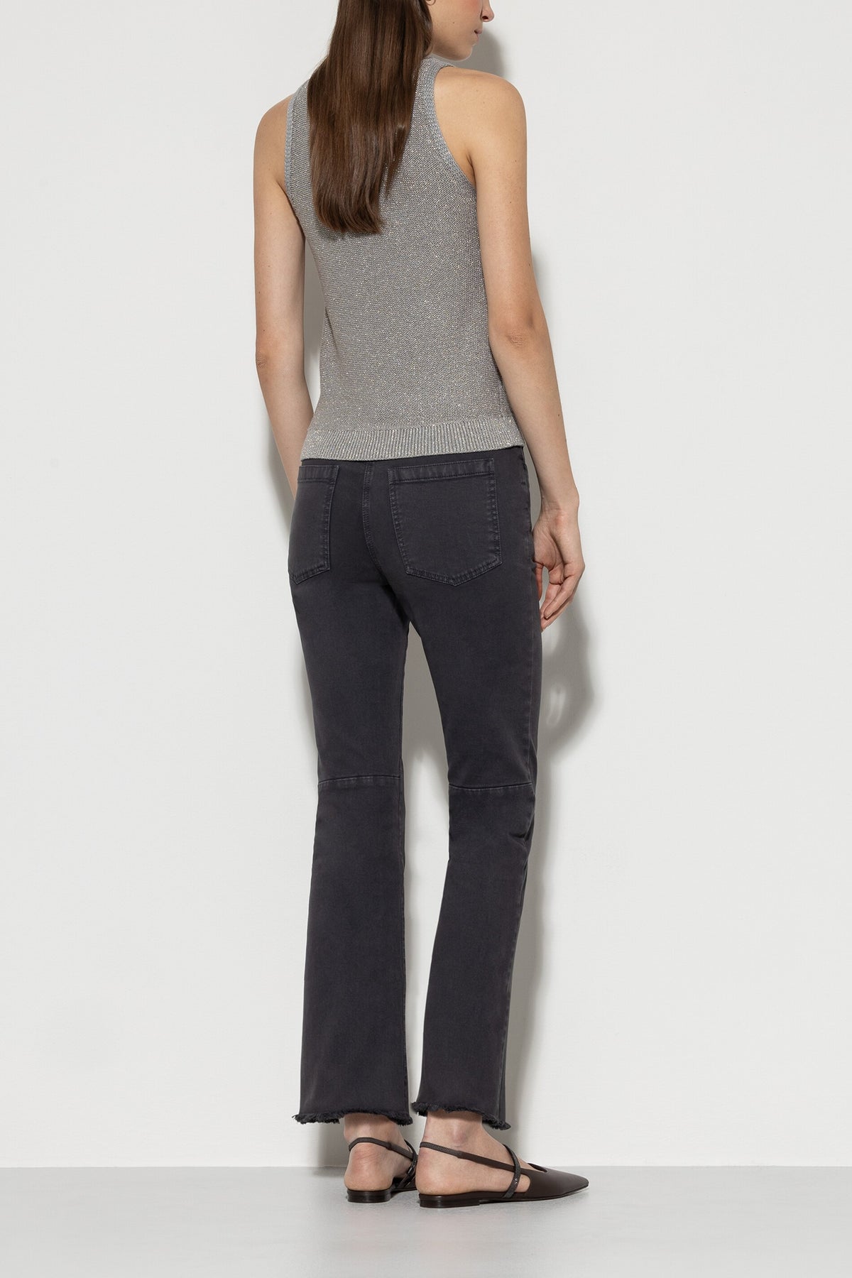 Authentic-Twill-Denim - asphalt - ohne Motiv | Model Rück
