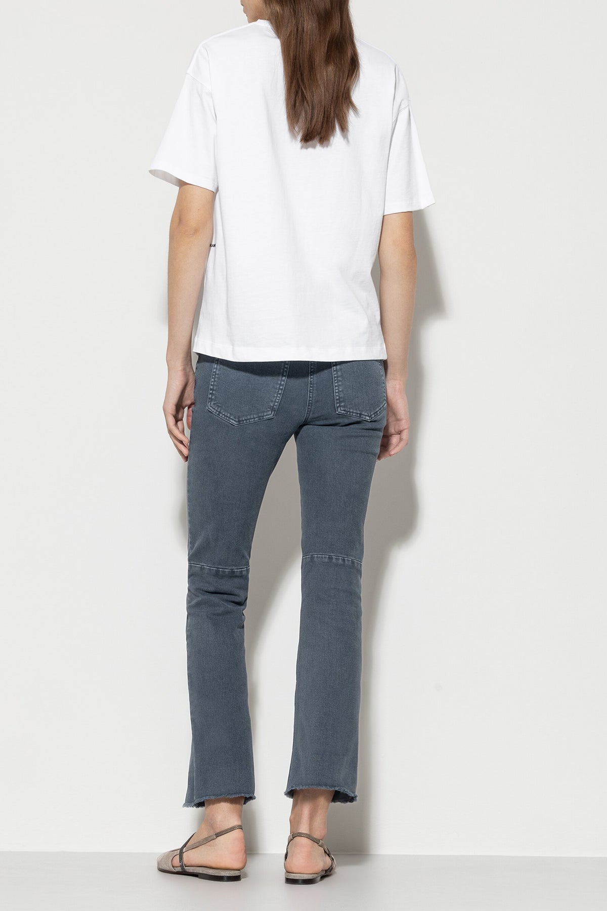 Authentic-Twill-Denim - greyish blue - ohne Motiv | Model Rück