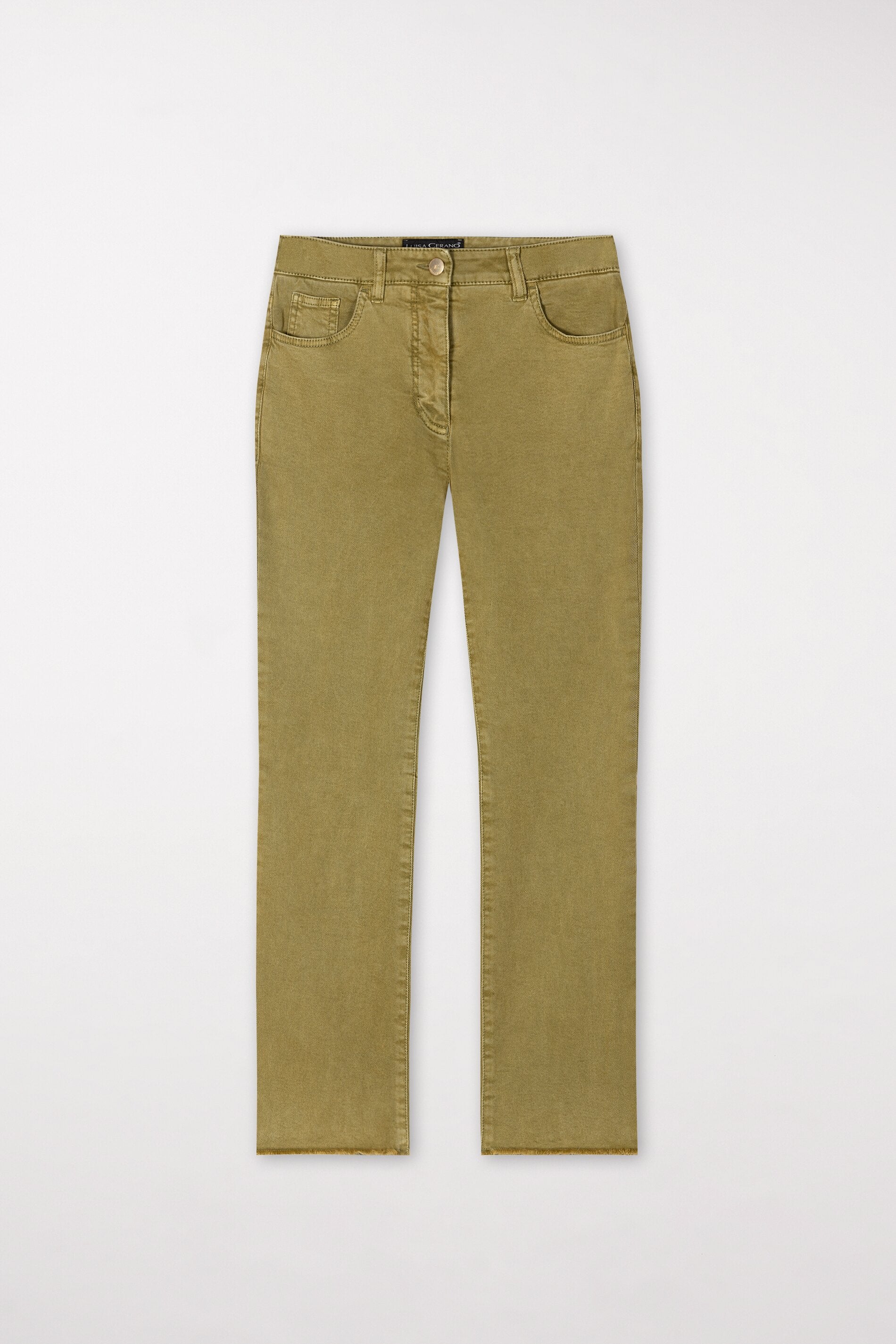 Authentic-Twill-Denim - moss green - ohne Motiv | Artikel Front