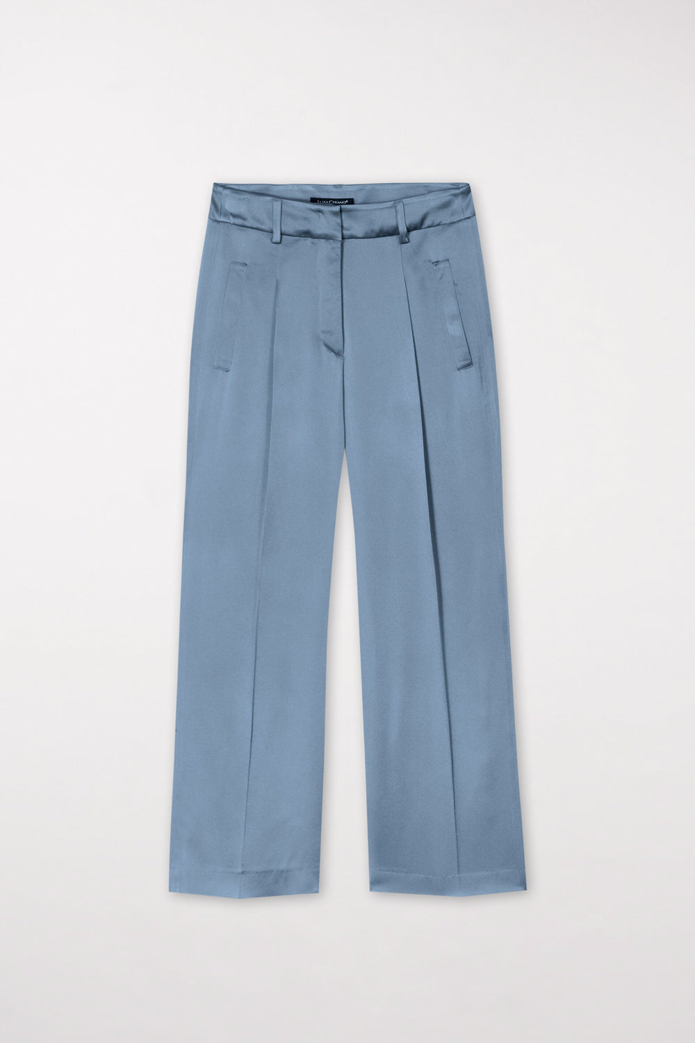 Satin-Wideleg-Pants - smoky blue - Standard