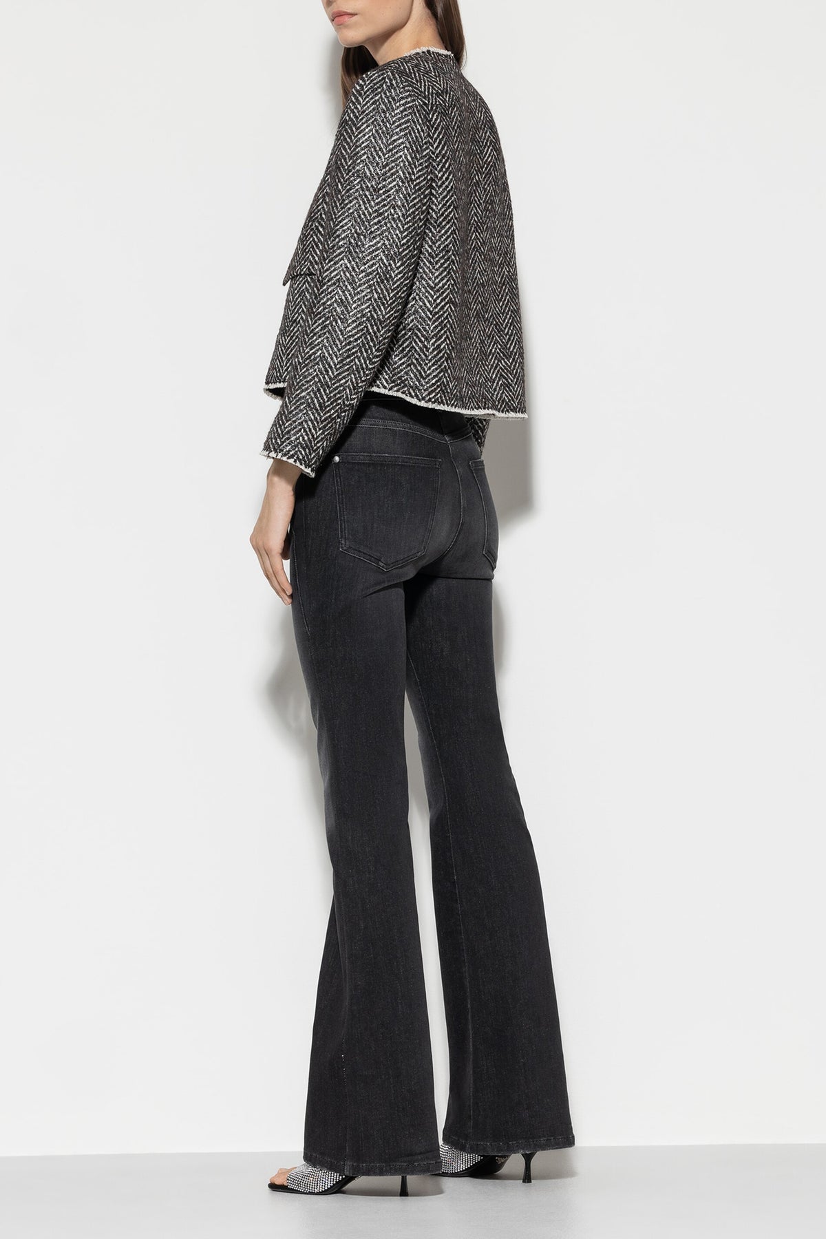 Skinny-Bootleg-Denim - black - Standard | Model Rück
