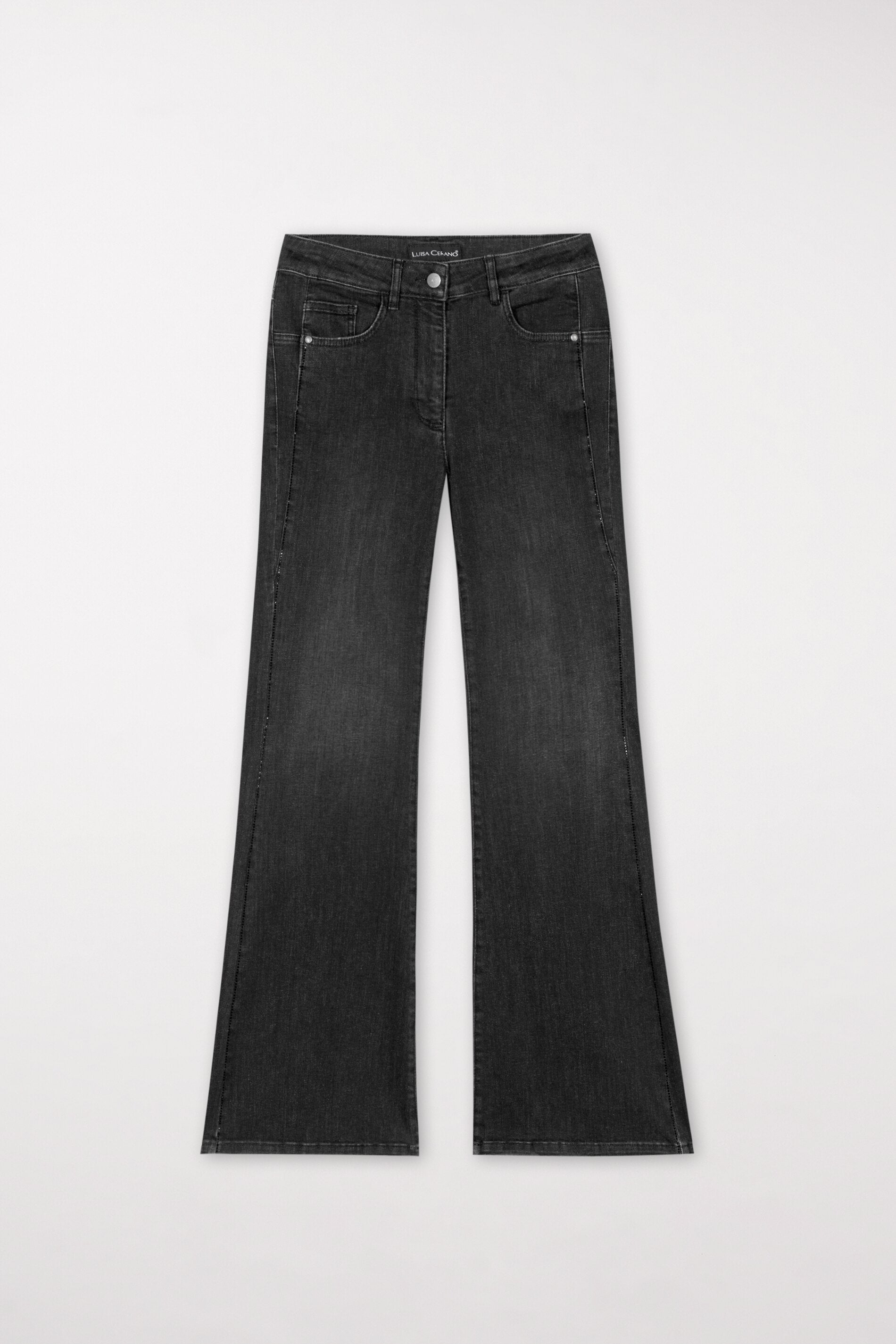 Skinny-Bootleg-Denim - black - Standard | Artikel Front