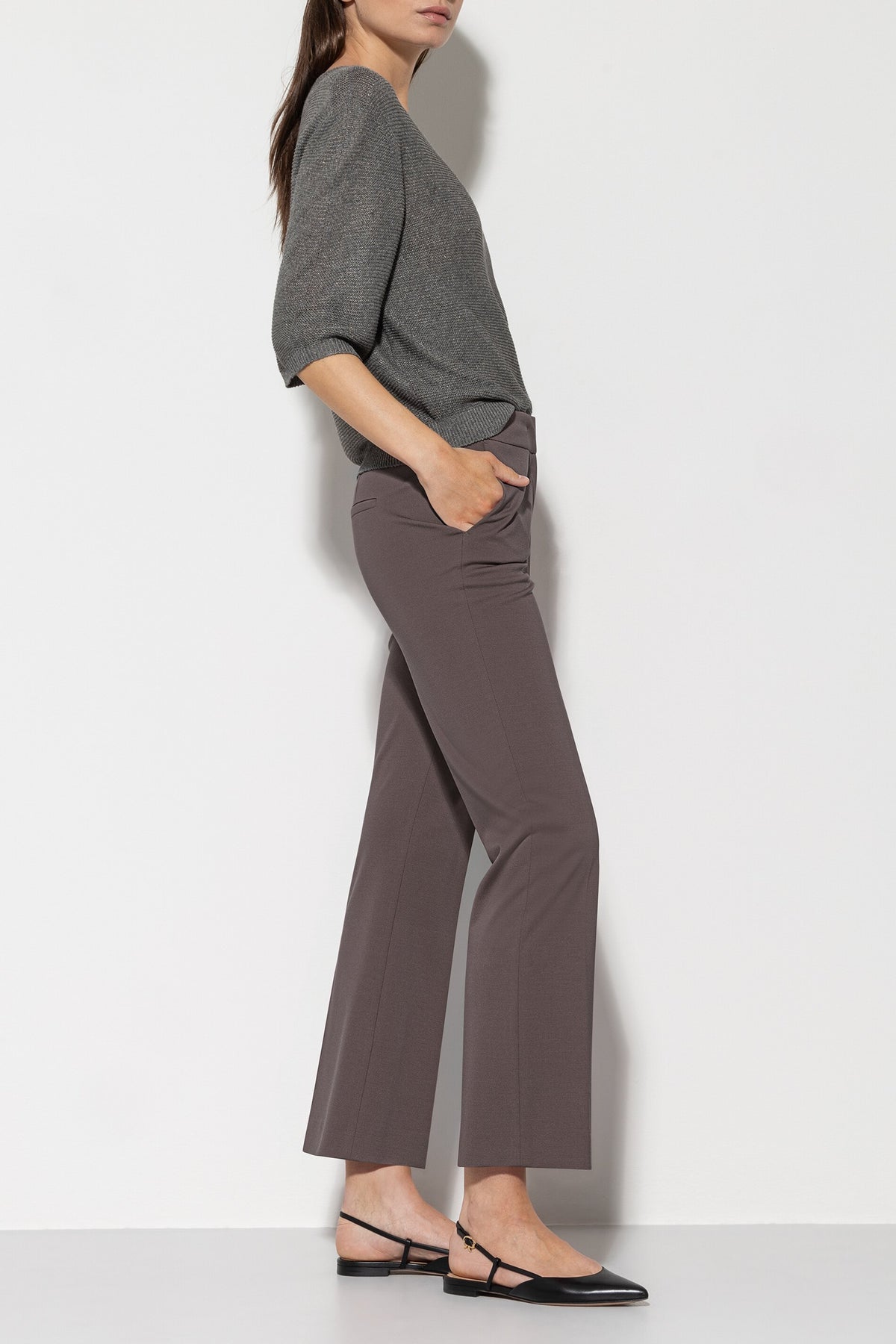 Babyflare aus Punto-Milano - taupe - Standard | Model Seite