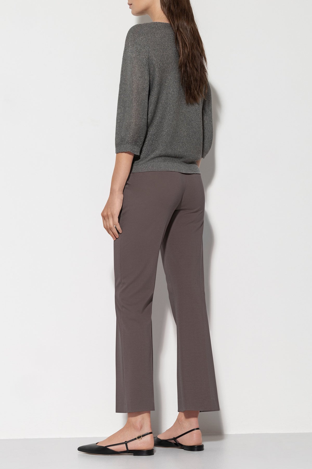 Babyflare aus Punto-Milano - taupe - Standard | Model Rück