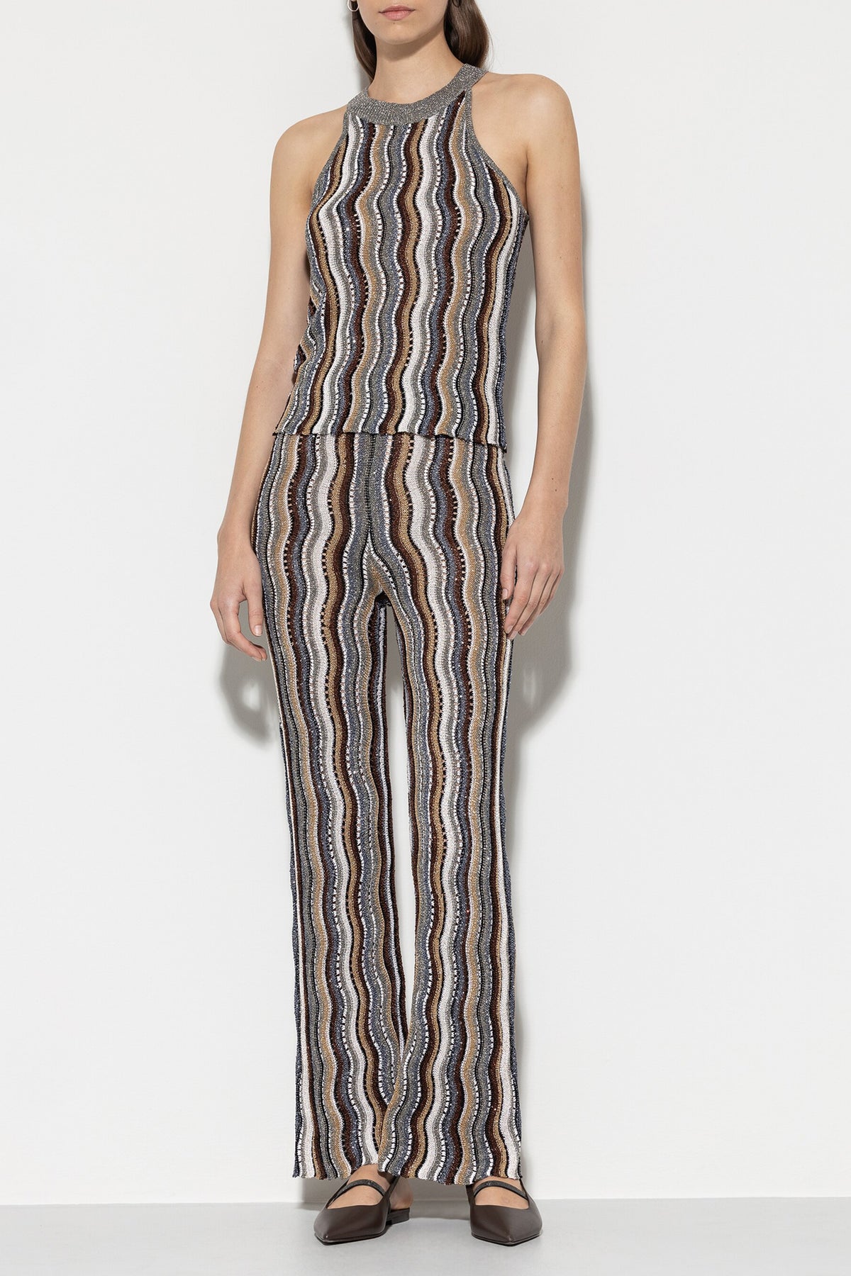 Strickhose mit Fancy-Stripe - multi - Standard | Model Front