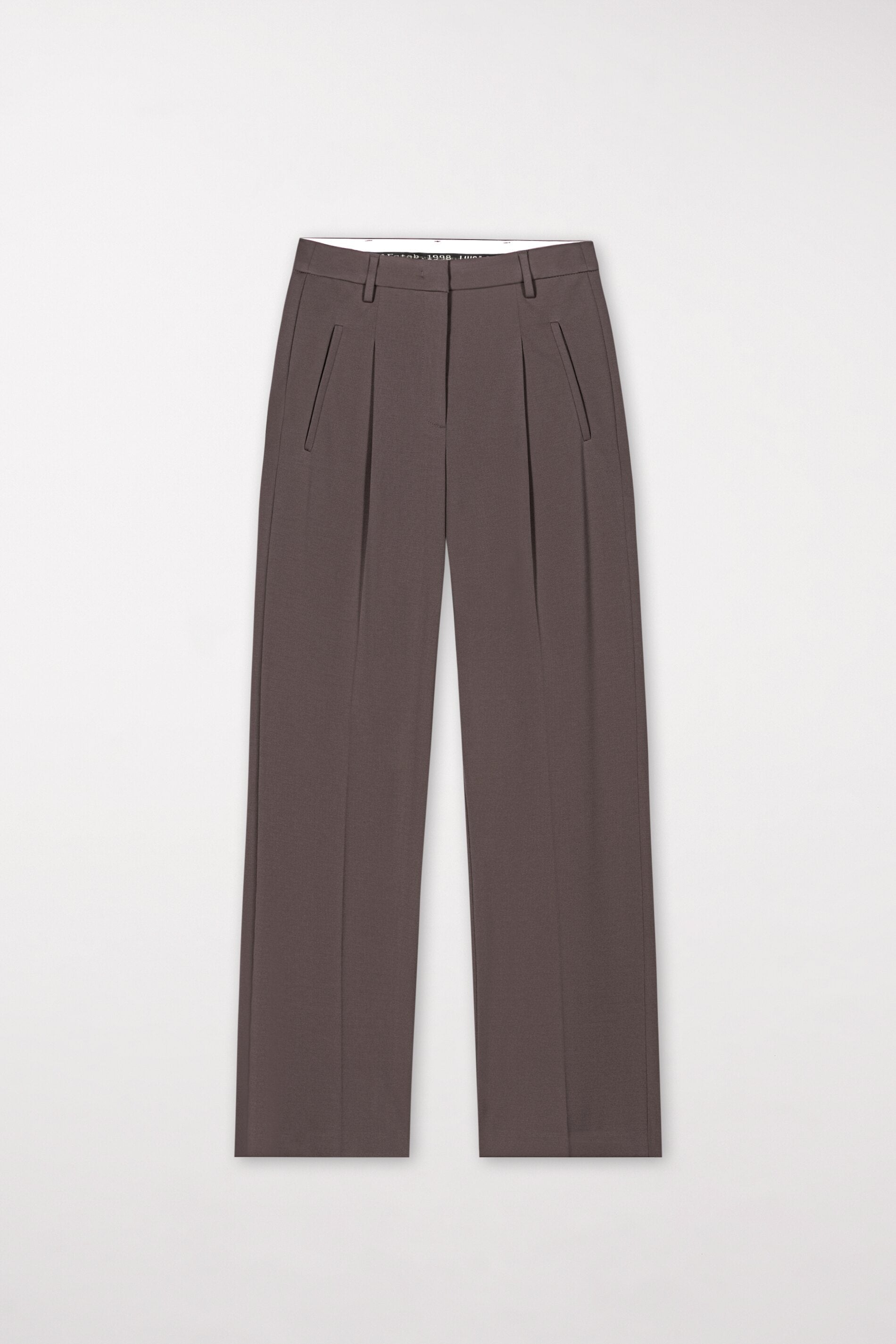 Wideleg-Pants aus Punto-Milano - taupe - Standard | Artikel Front