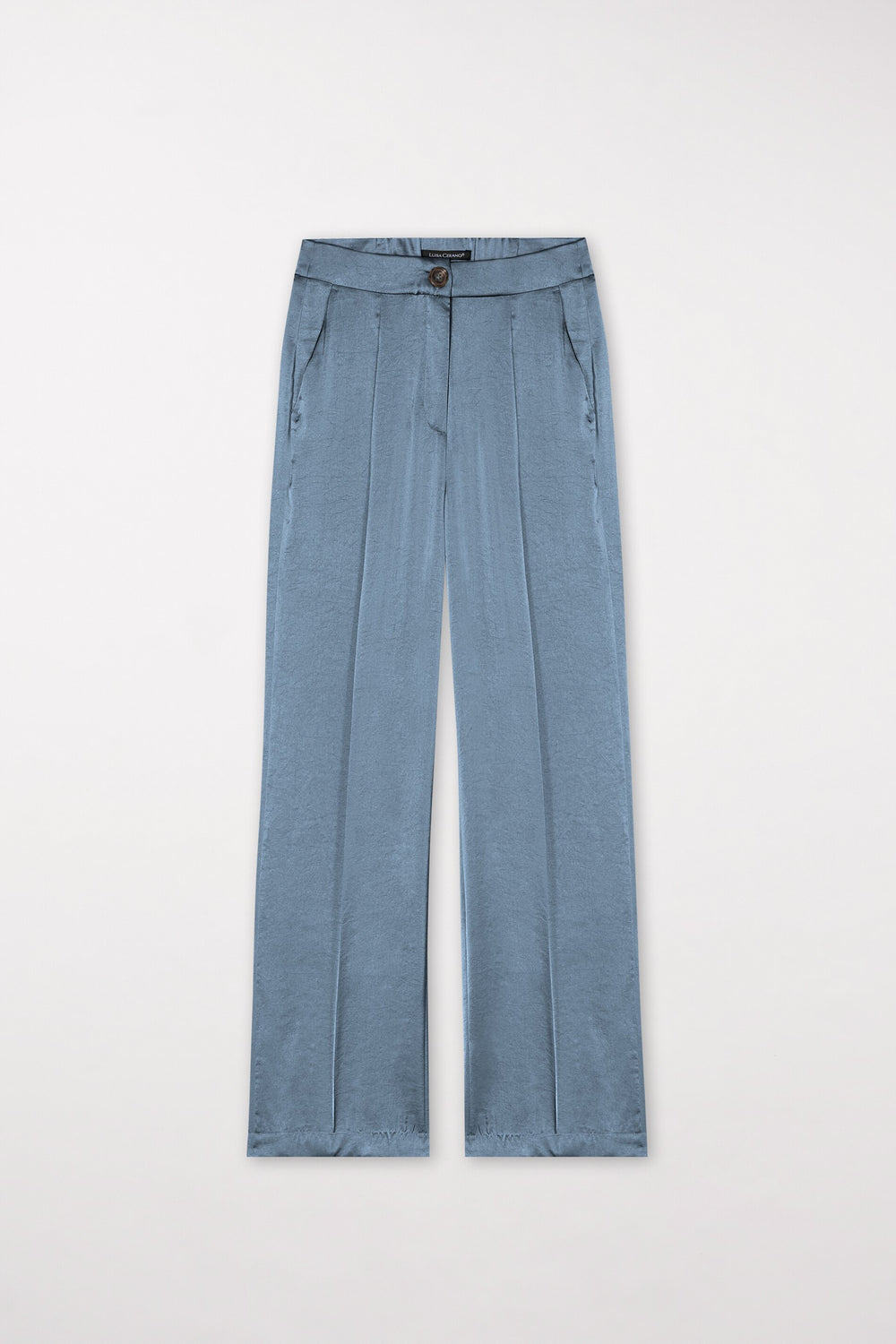Wideleg-Pants mit Bundfalten - smoky blue - Standard