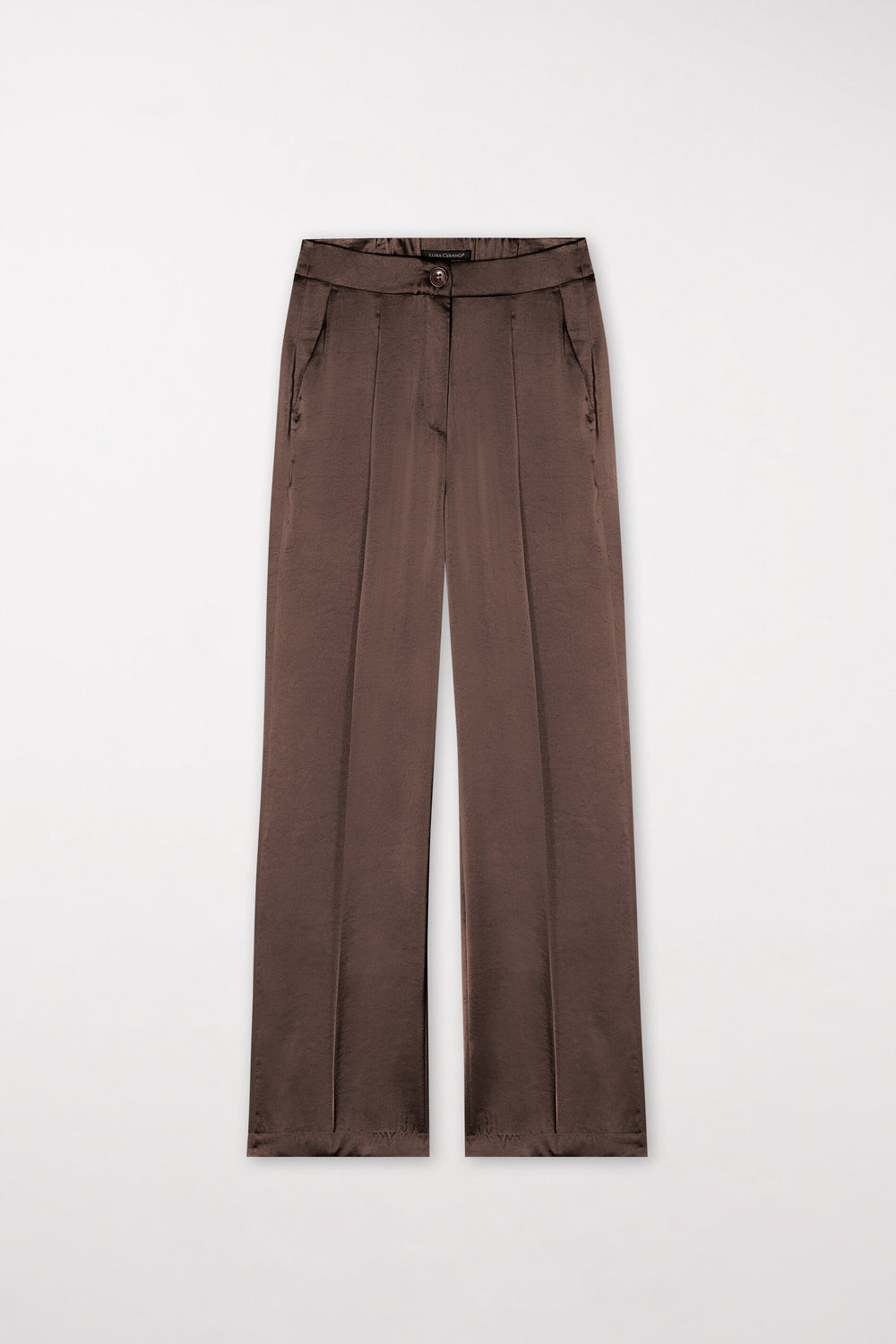Wideleg-Pants mit Bundfalten - nougat - Standard