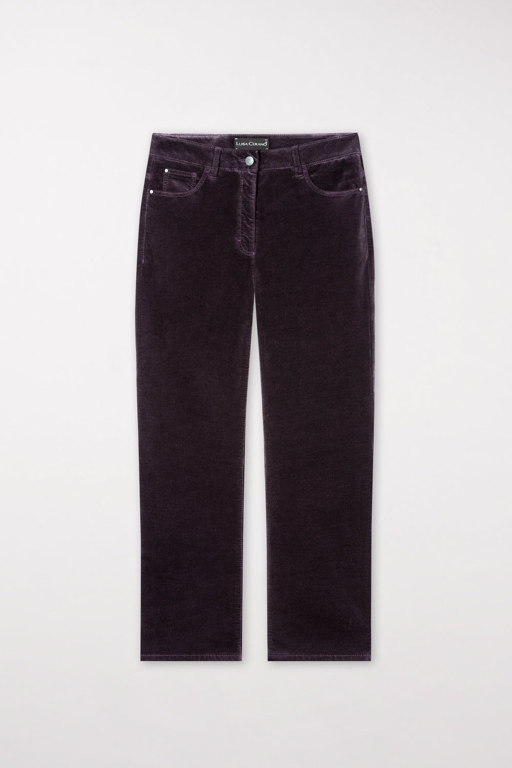 Velvet-Babyflare-Pants - burgundy - Standard