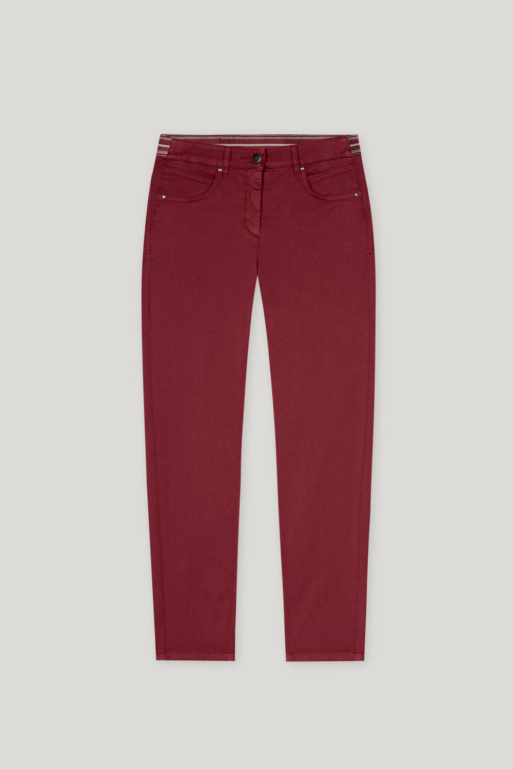 High-stretch color denim - berry red - Standard