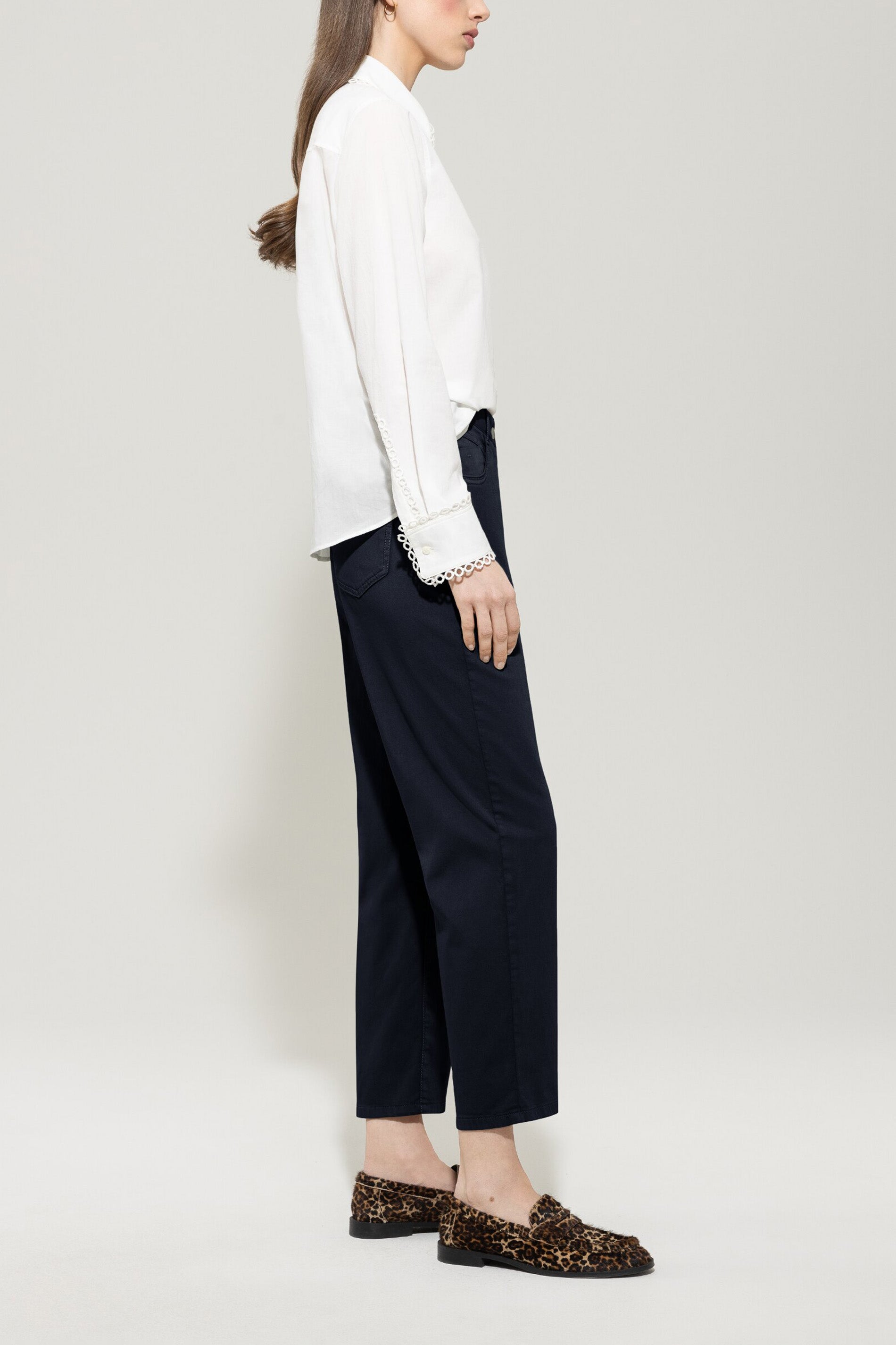 High-stretch tapered denim - dark blue - Standard