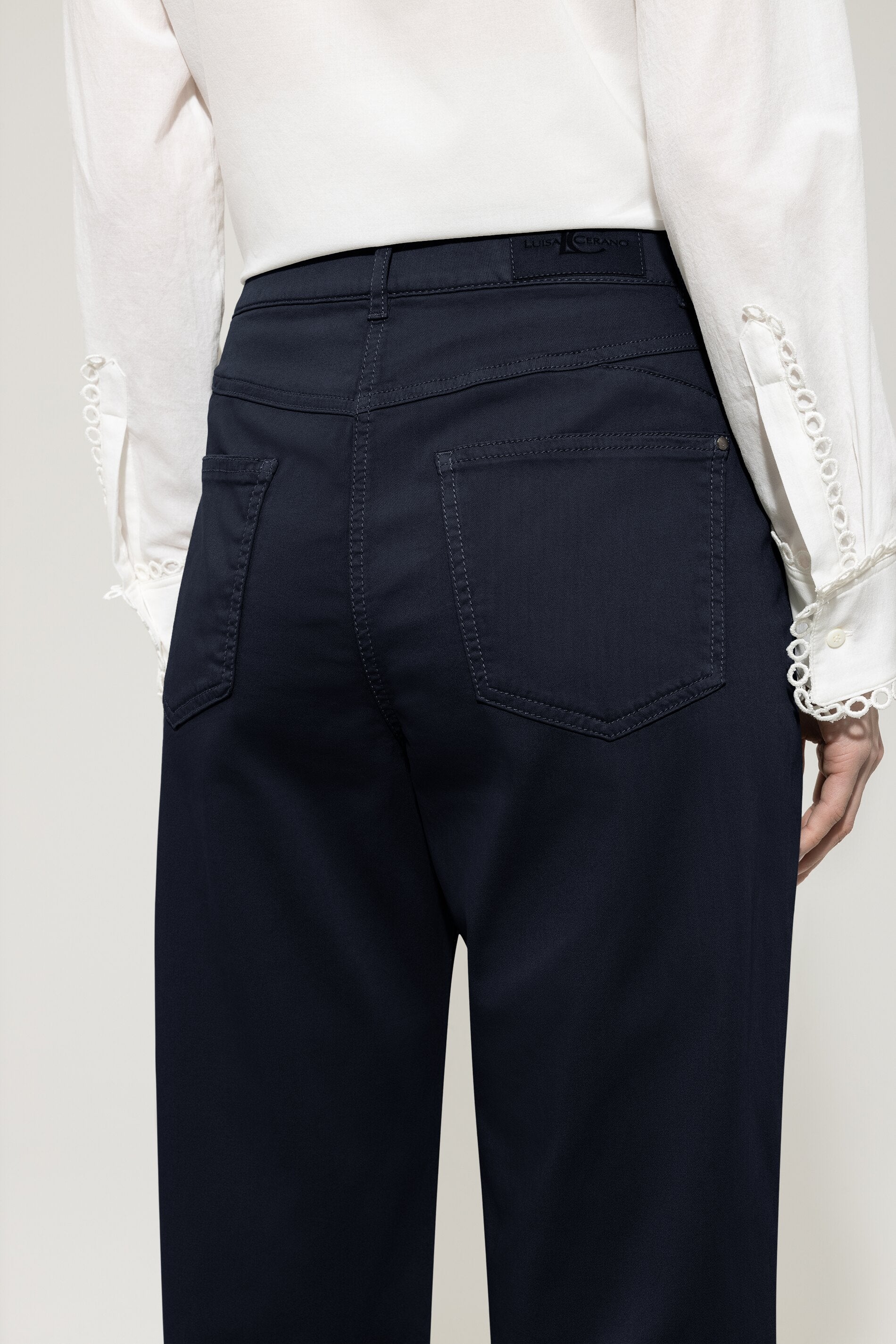 High-stretch tapered denim - dark blue - Standard