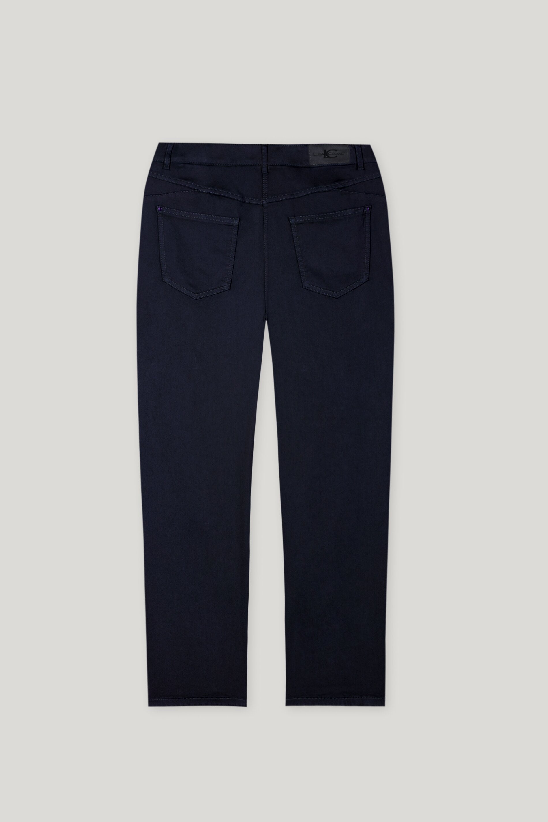 High-stretch tapered denim - dark blue - Standard