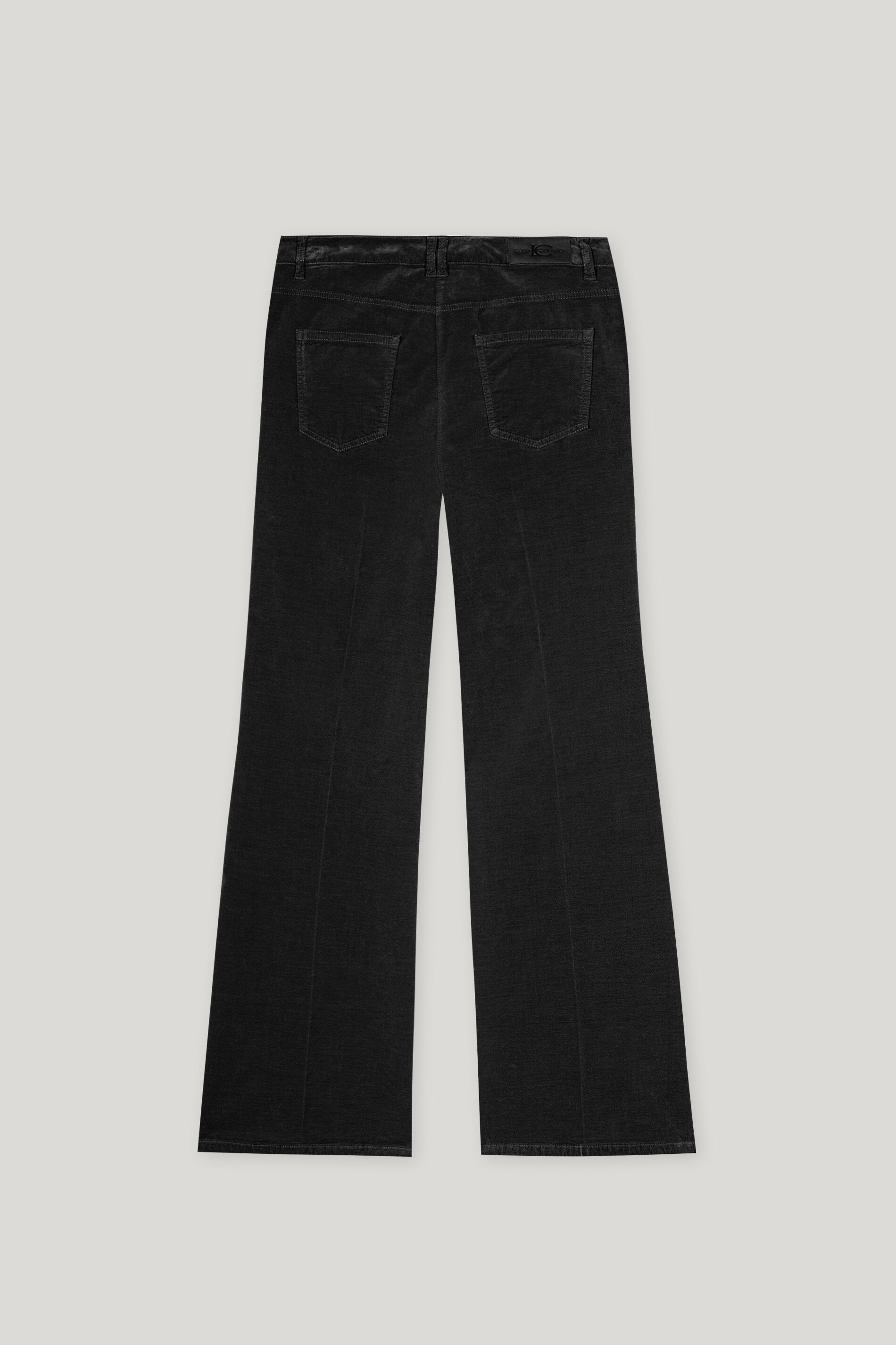 Bootcut-Samt-Pants - deep black - Standard | Artikel Rück