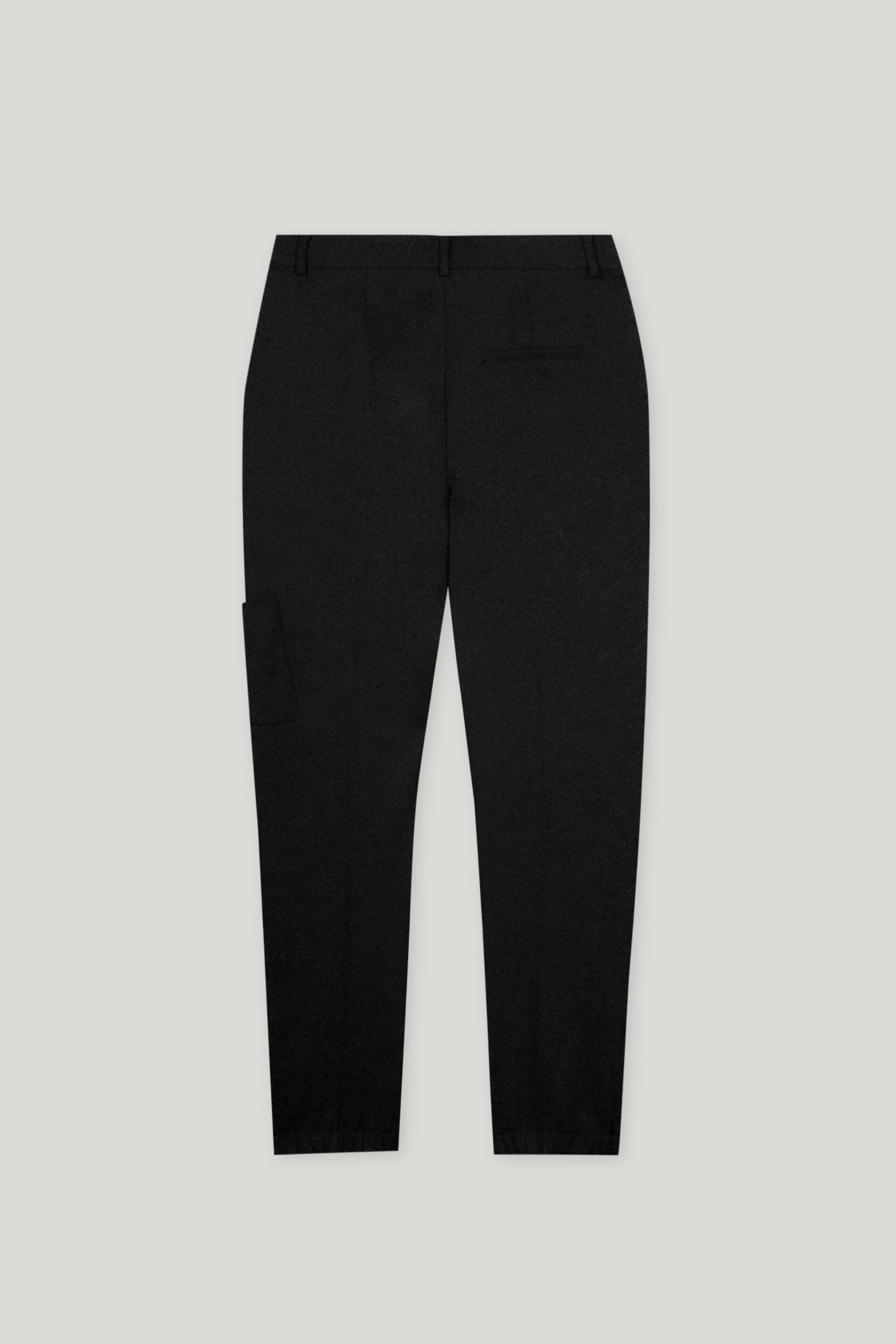 Tapered-Flanell-Joggpants - deep black - Standard | Artikel Rück