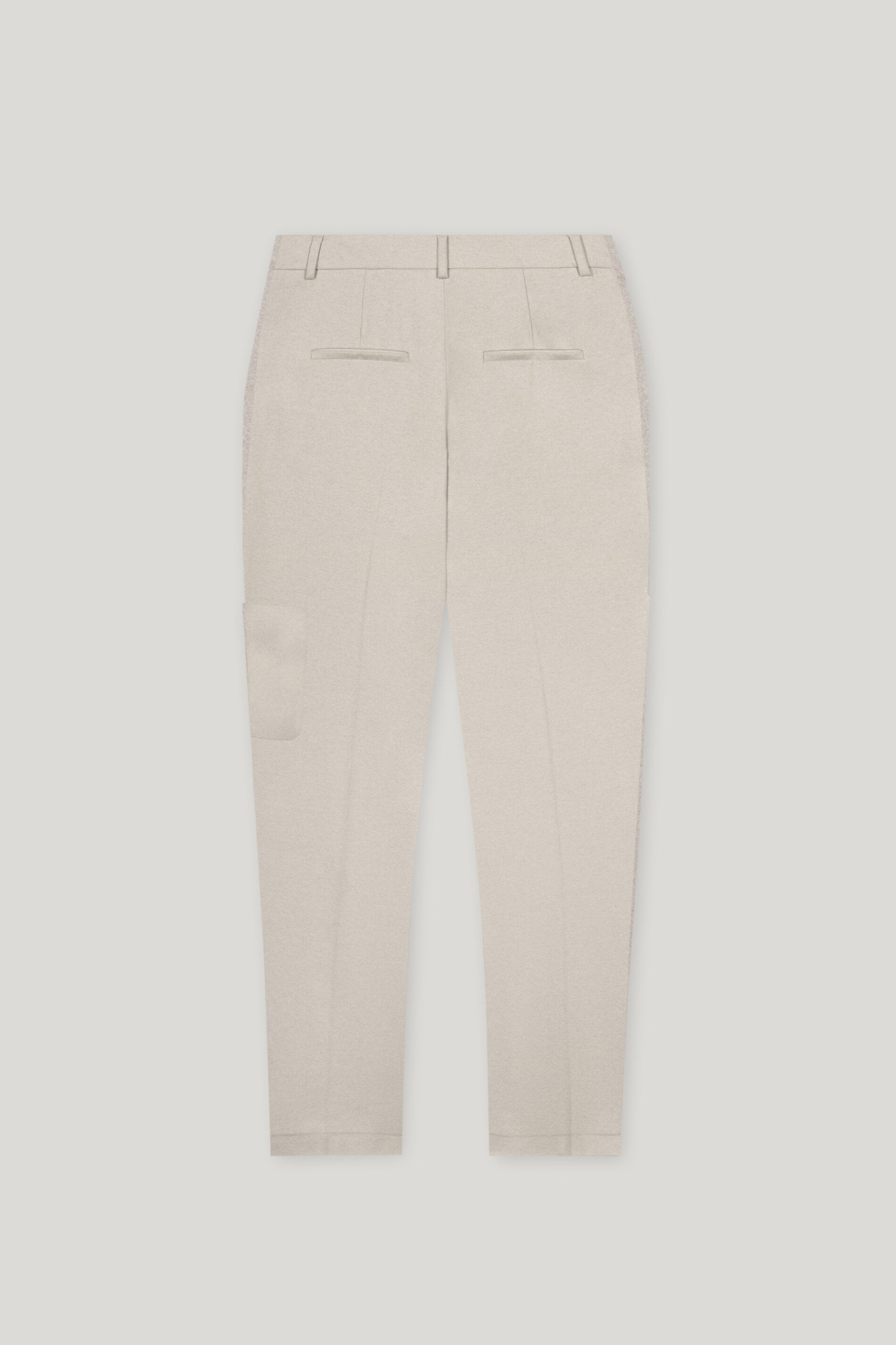 Tapered-Flanell-Joggpants - oyster - Standard | Artikel Rück