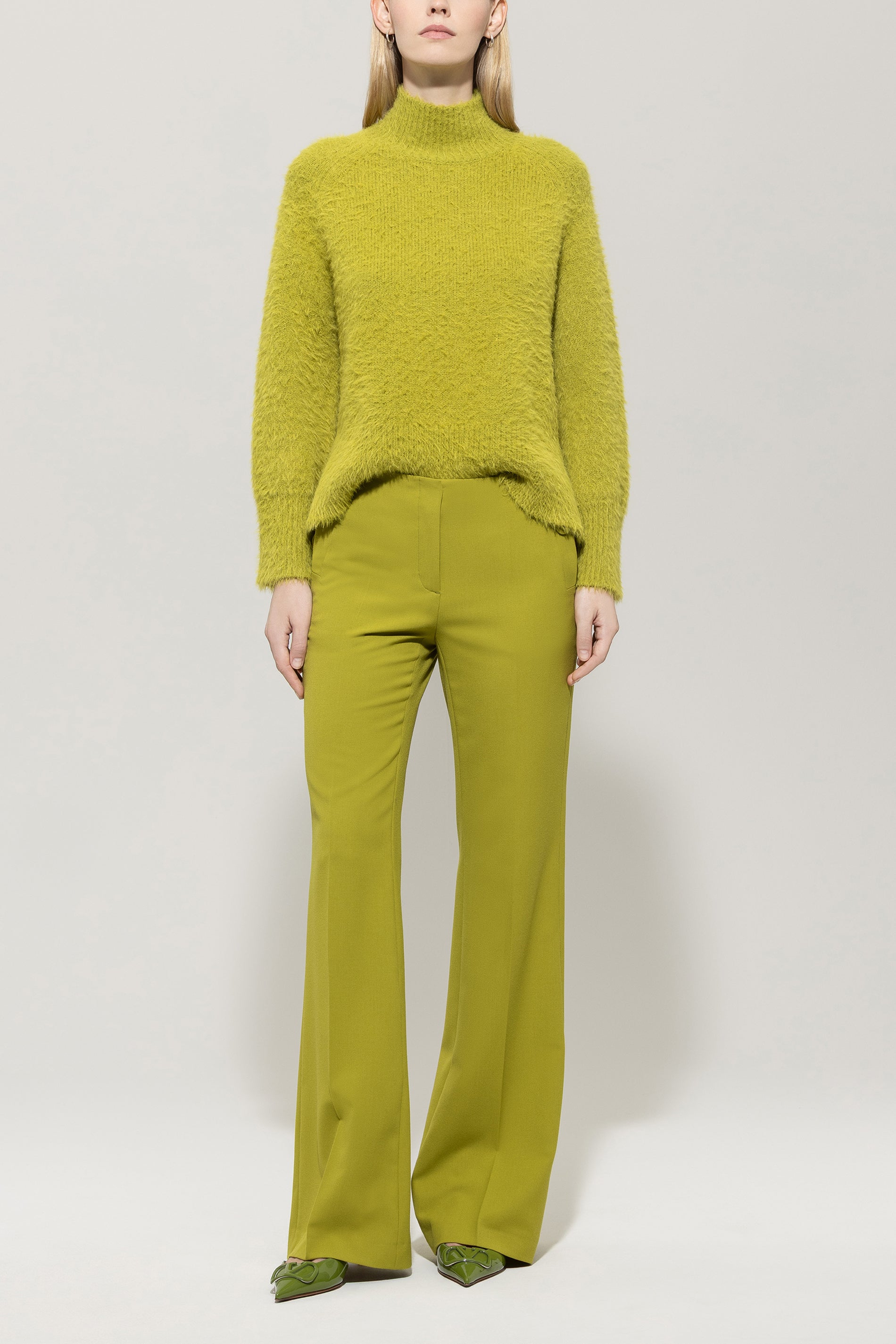 Bootcut-Sailor-Pants - acid green - Standard | Model Front