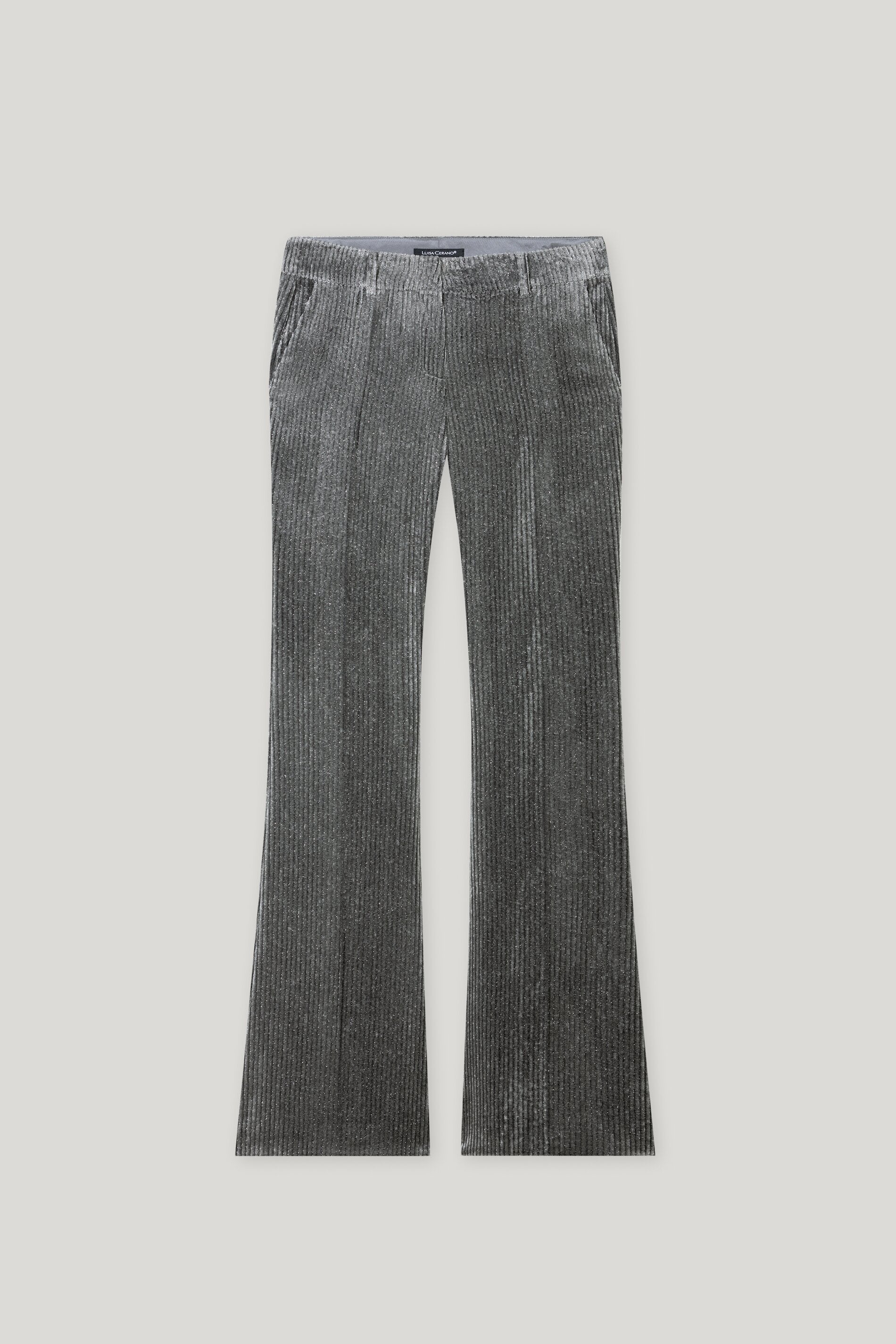 Flared-Glitzer-Cord-Pants - urban grey - Standard | Artikel Front